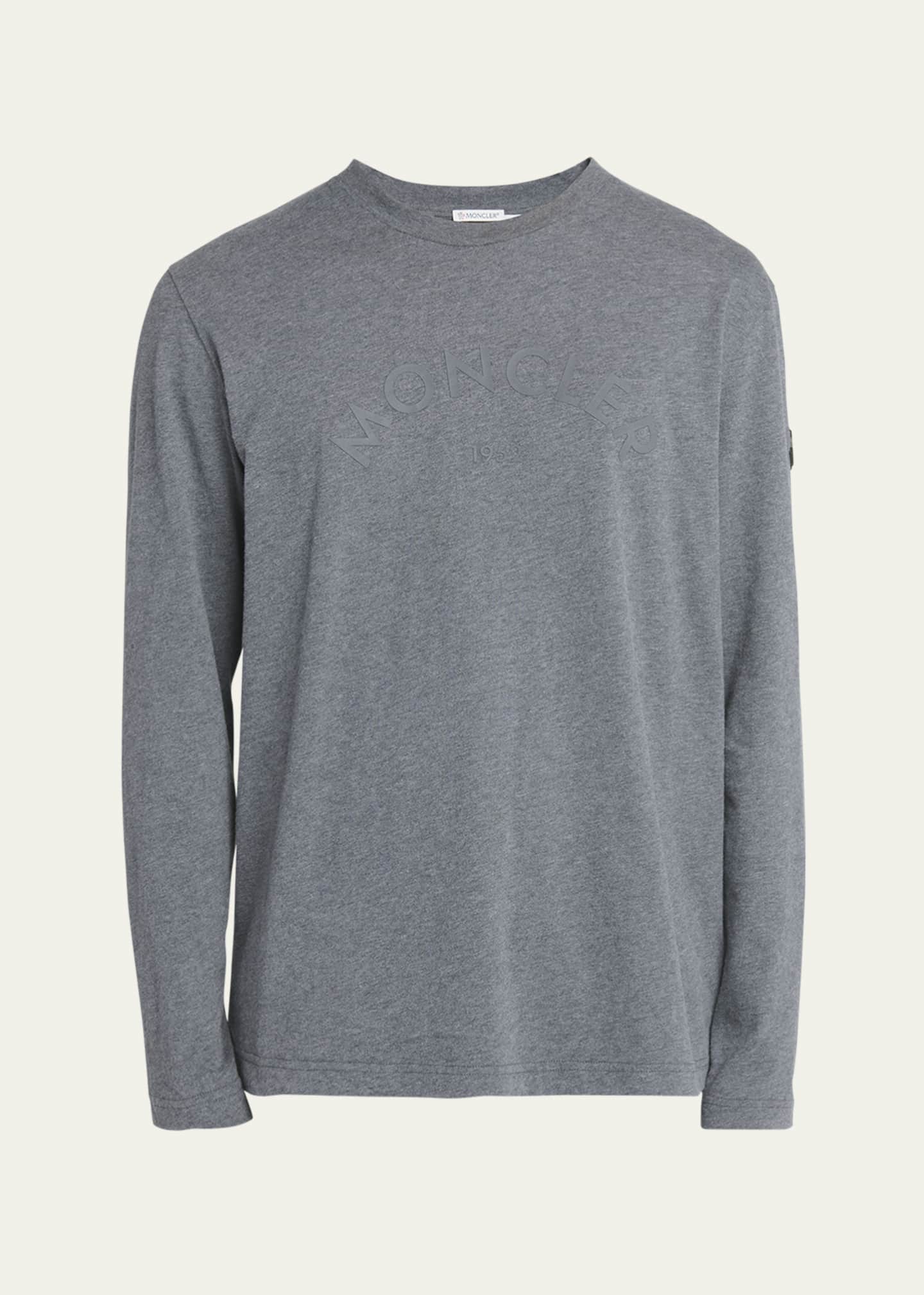 Moncler Men's Logo Long-Sleeve Jersey T-Shirt Image 1 of 5