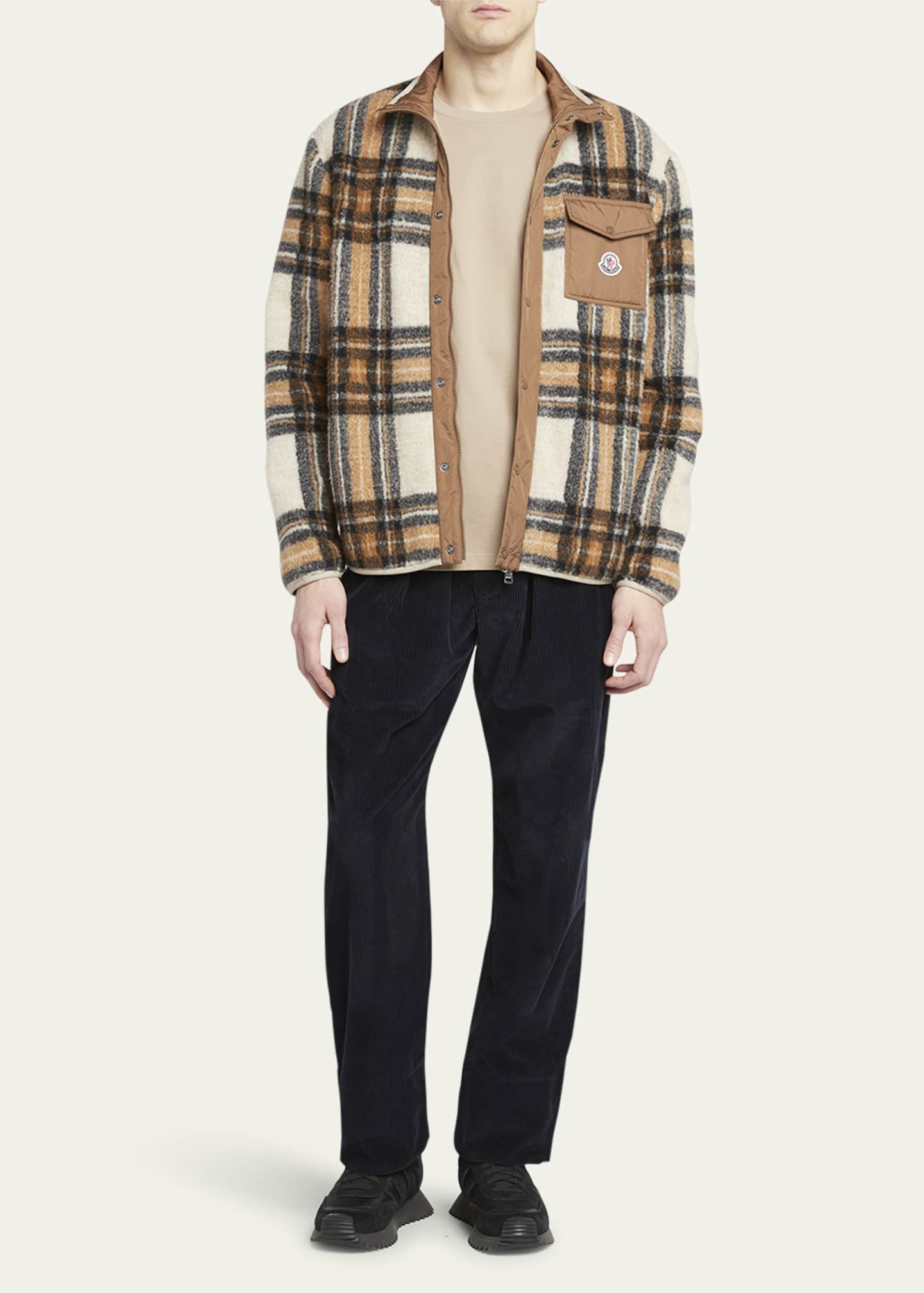 Moncler Men's Corduroy Straight-Leg Pull-On Trousers Image 2 of 5