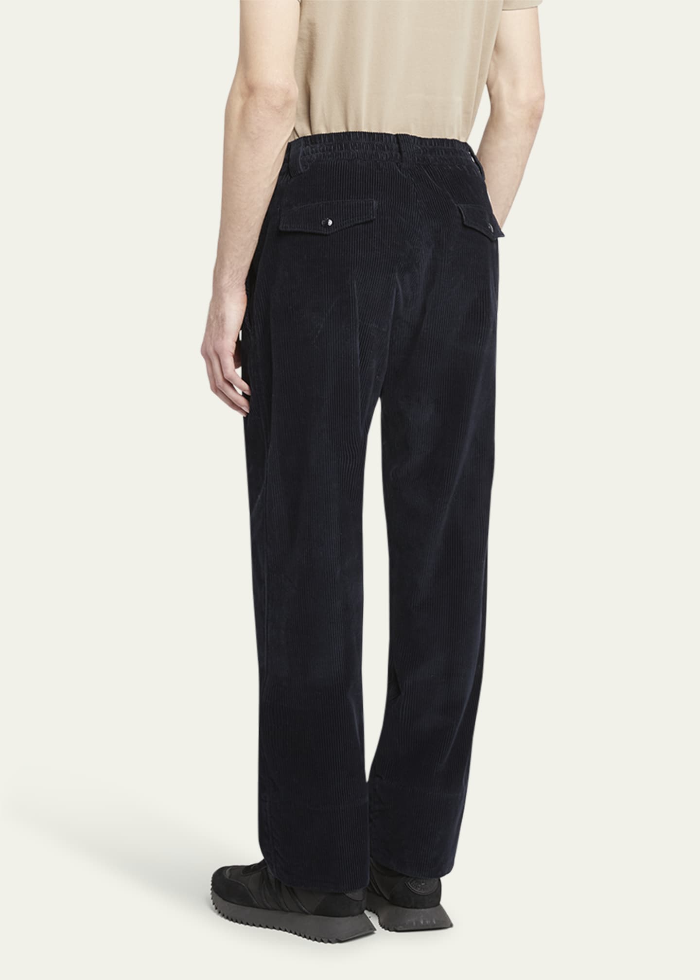 Moncler Men's Corduroy Straight-Leg Pull-On Trousers Image 3 of 5