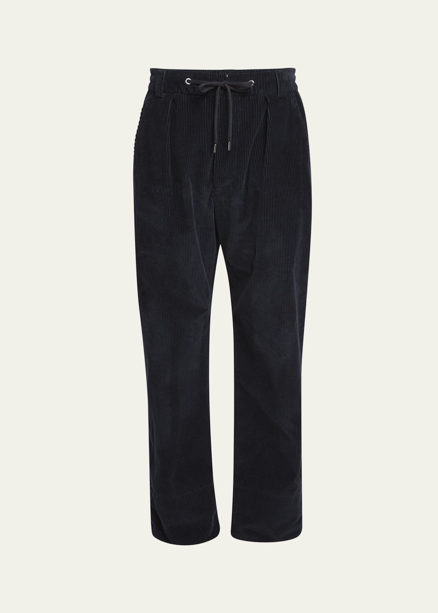 Moncler Men's Corduroy Straight-Leg Pull-On Trousers Image 1 of 5