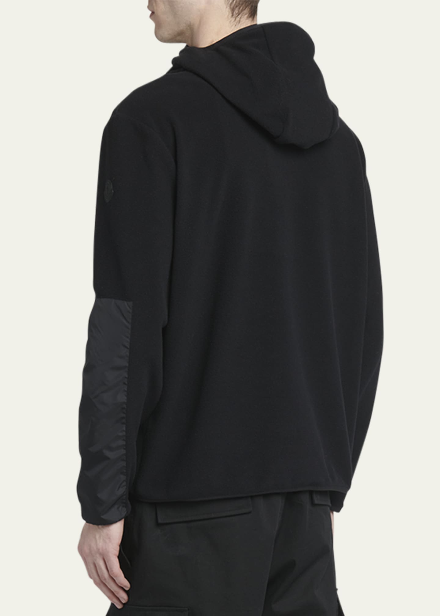 Moncler Men's Half-Zip Fleece Hoodie Image 3 of 5