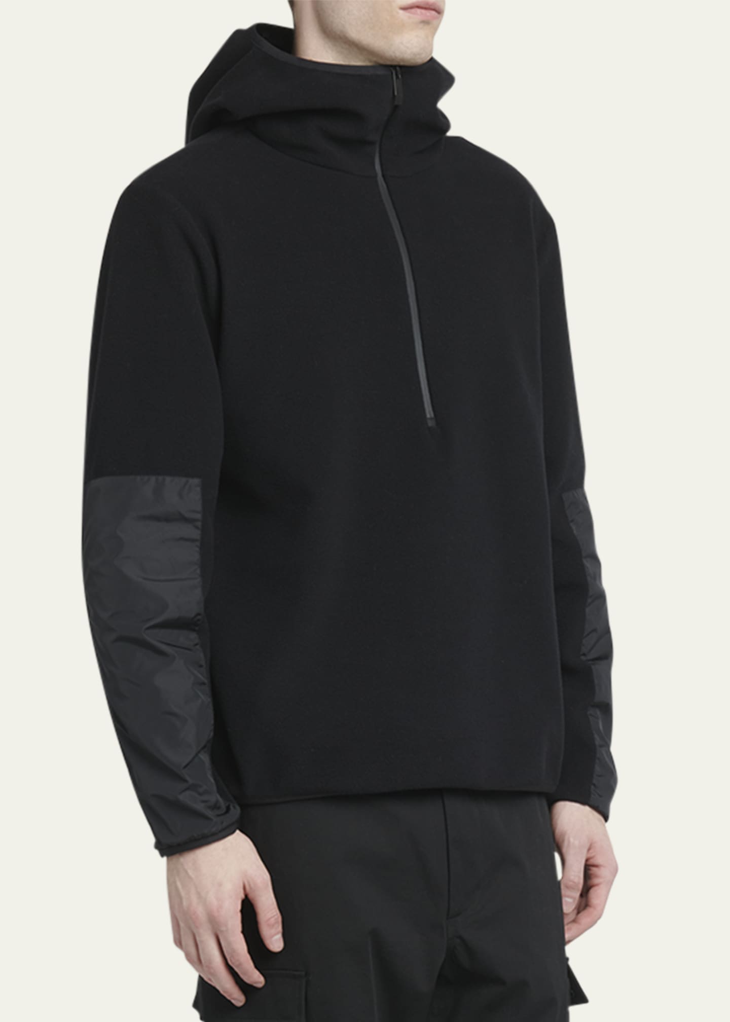 Moncler Men's Half-Zip Fleece Hoodie Image 4 of 5