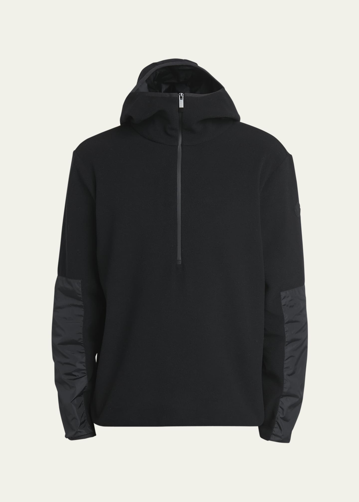 Moncler Men's Half-Zip Fleece Hoodie Image 1 of 5