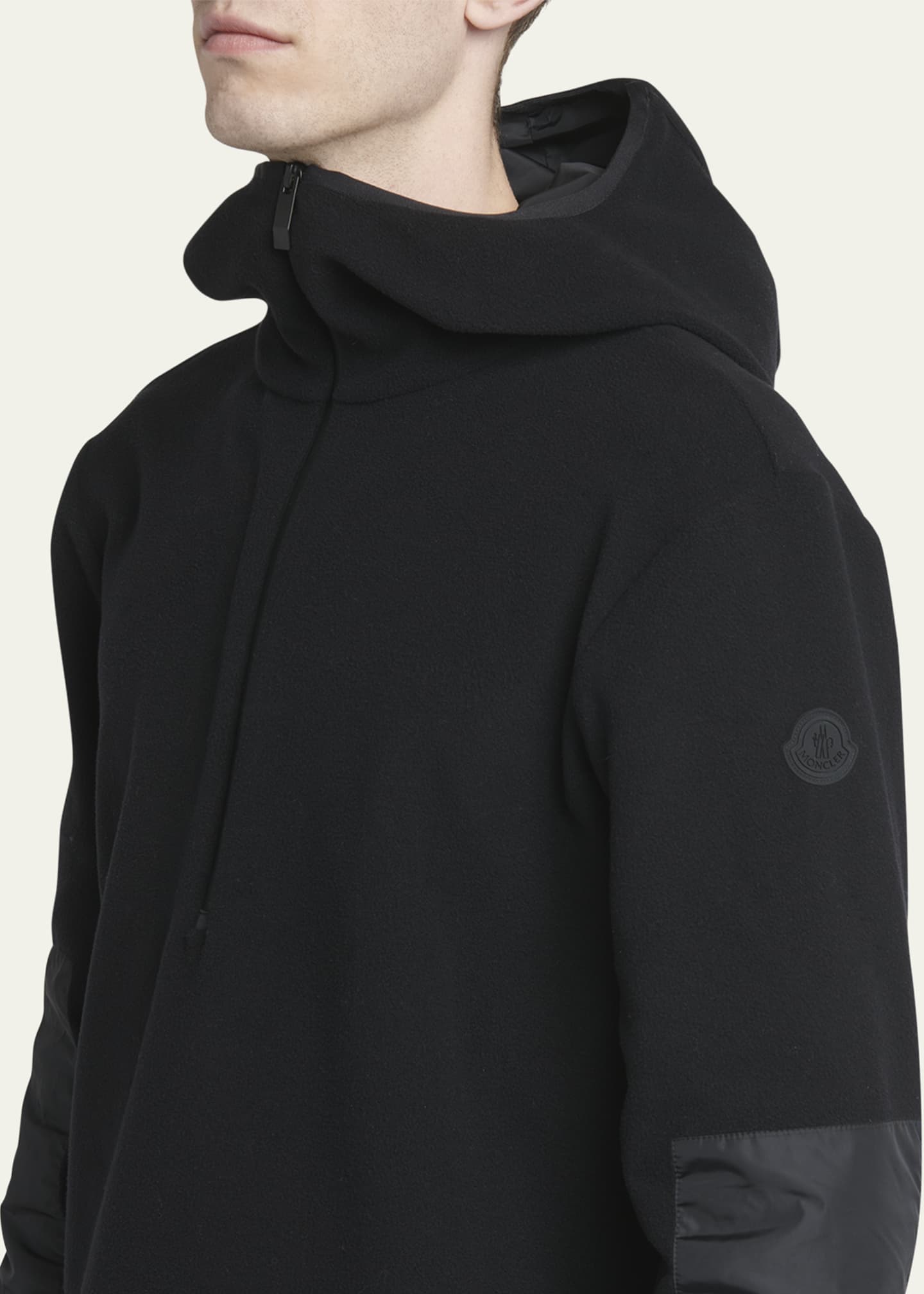 Moncler Men's Half-Zip Fleece Hoodie Image 5 of 5