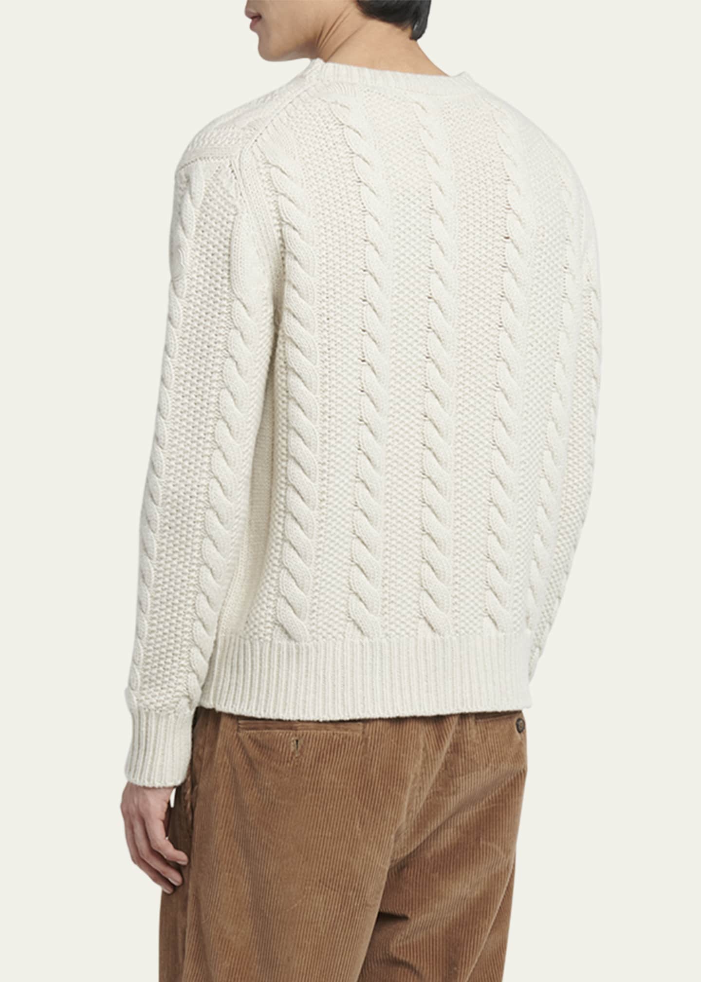 Moncler Men's Cashmere Cable Knit Sweater Image 3 of 5
