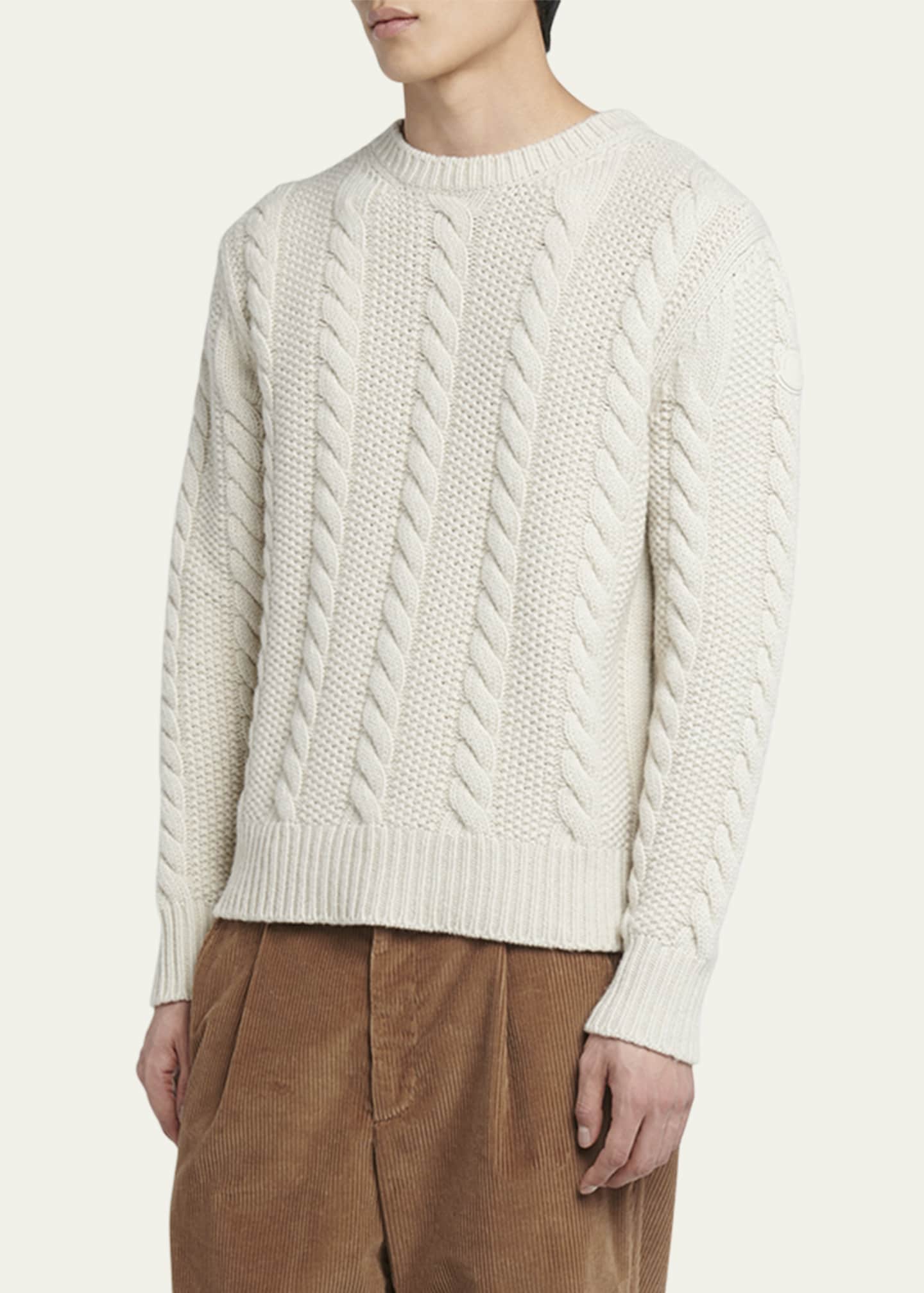 Moncler Men's Cashmere Cable Knit Sweater Image 4 of 5