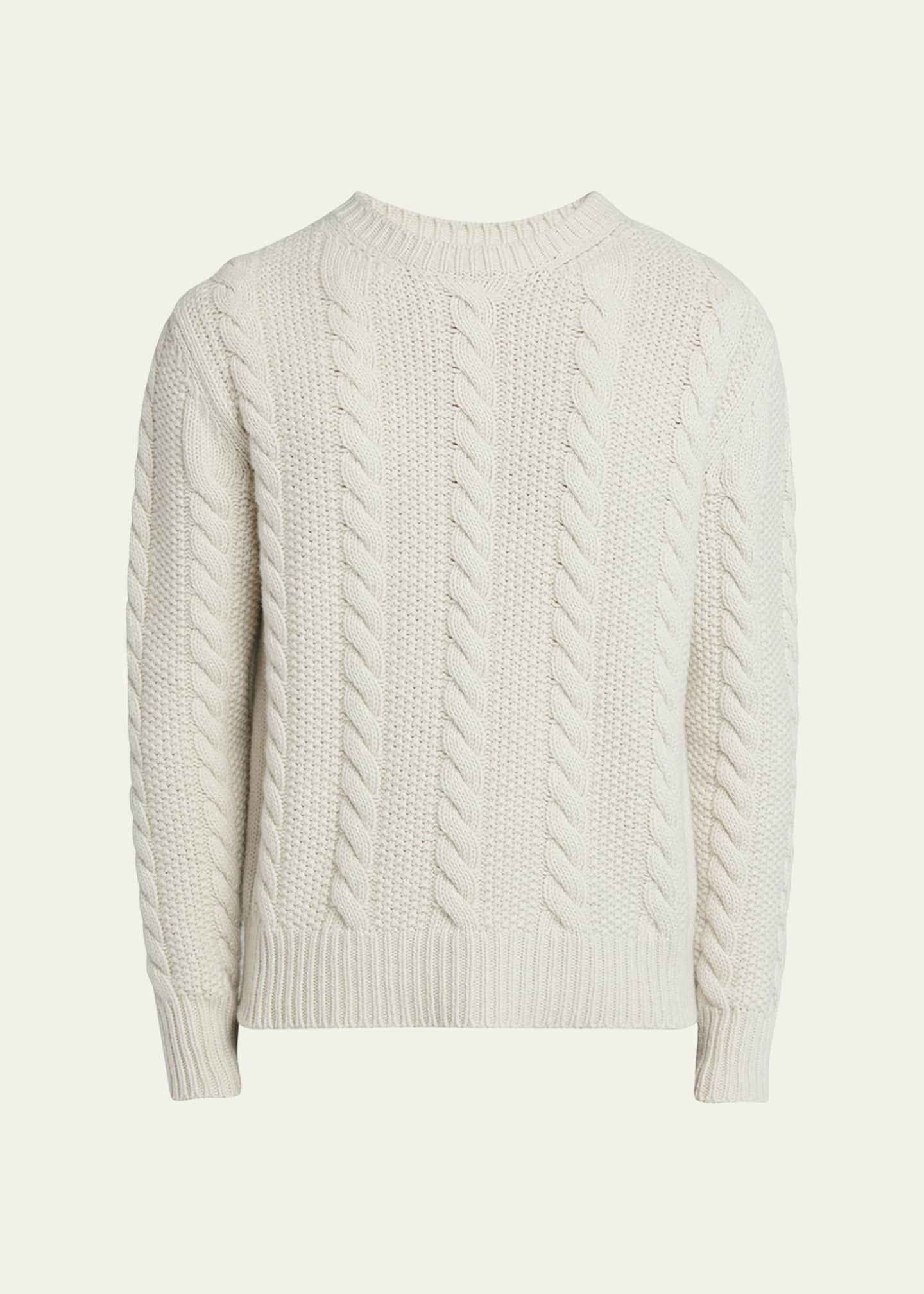 Moncler Men's Cashmere Cable Knit Sweater Image 1 of 5