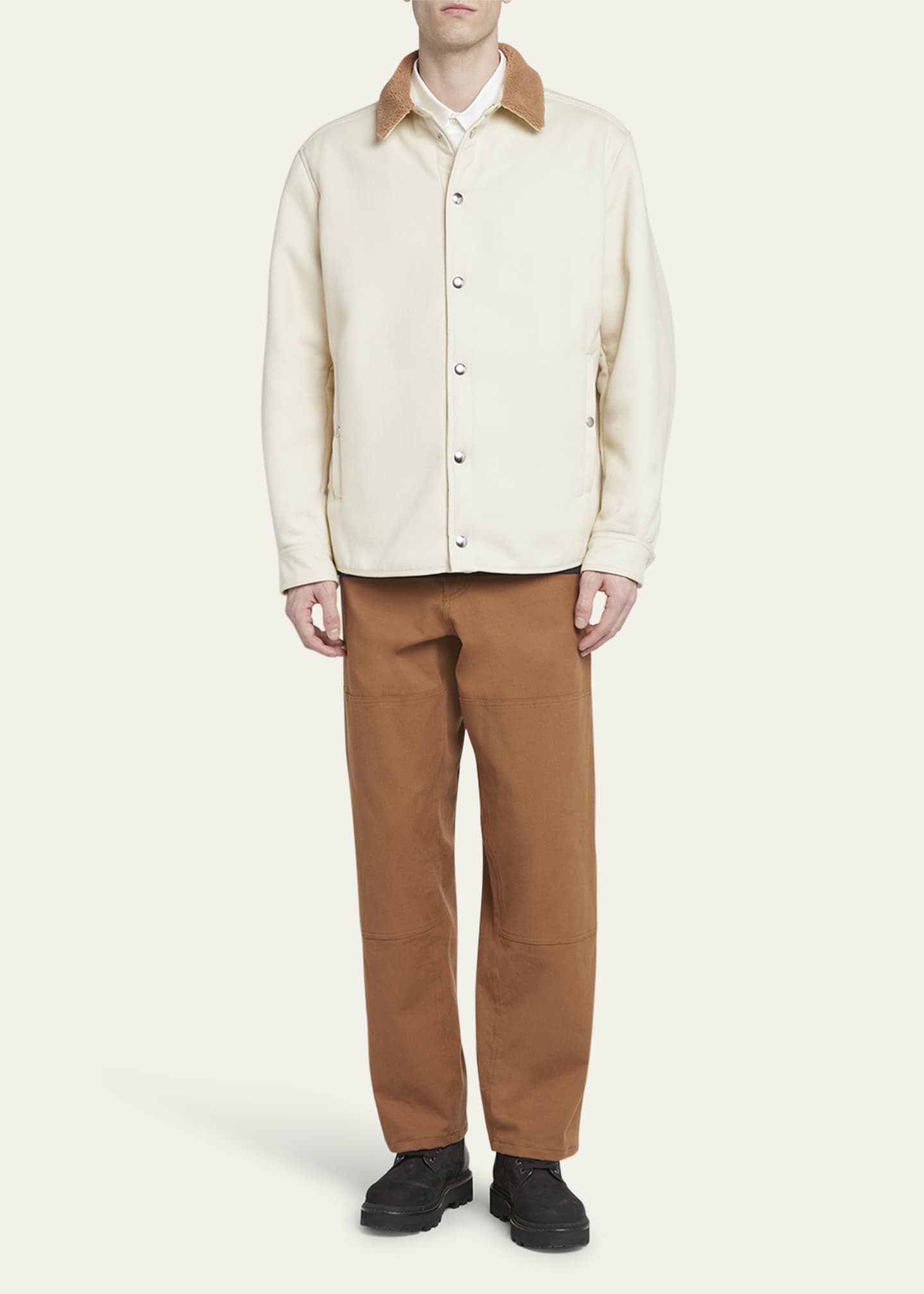 Moncler Men's Teddy Collar Shirt Jacket Image 2 of 5