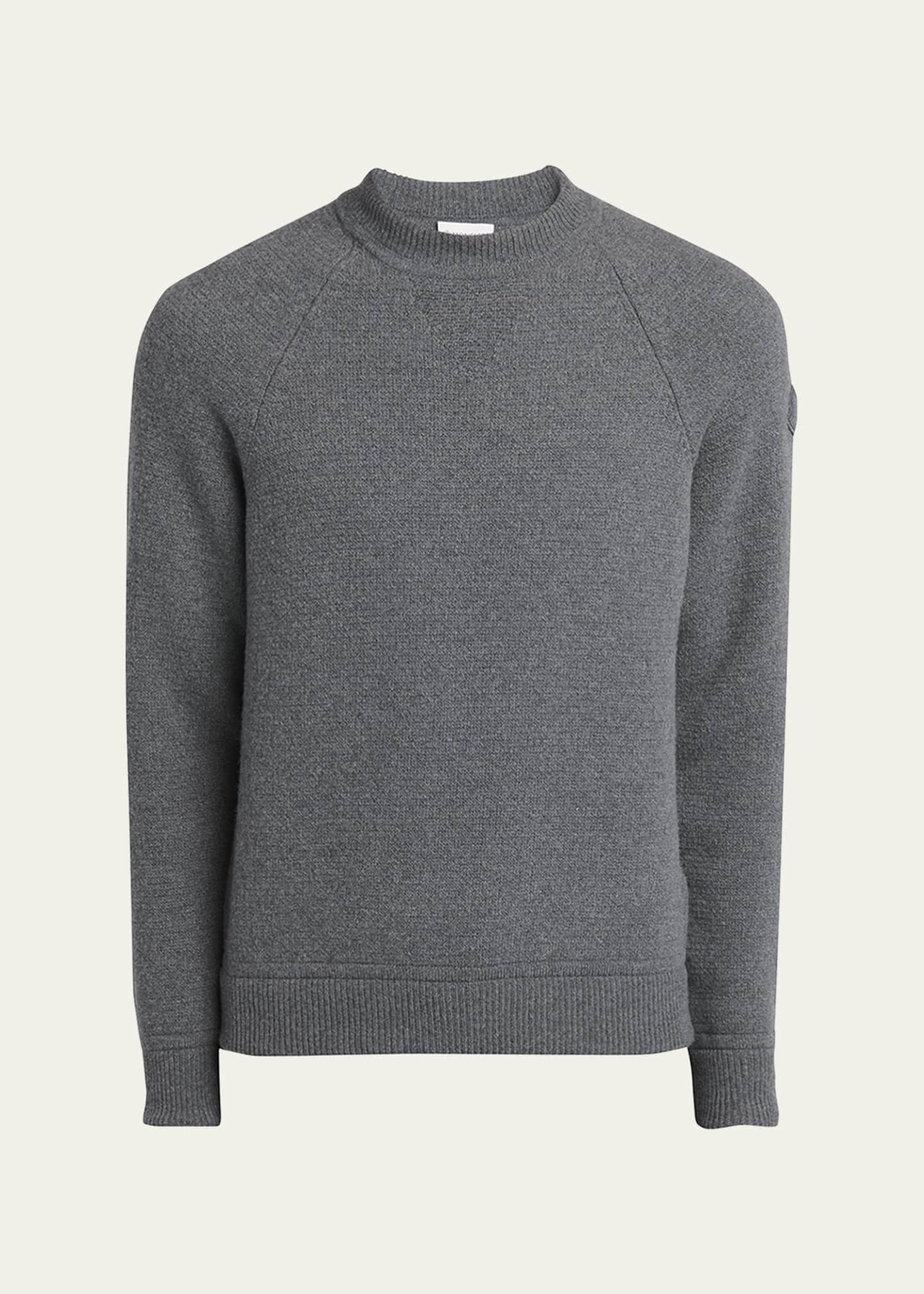 Moncler Men's Cashmere-Wool Raglan Sweater Image 1 of 5