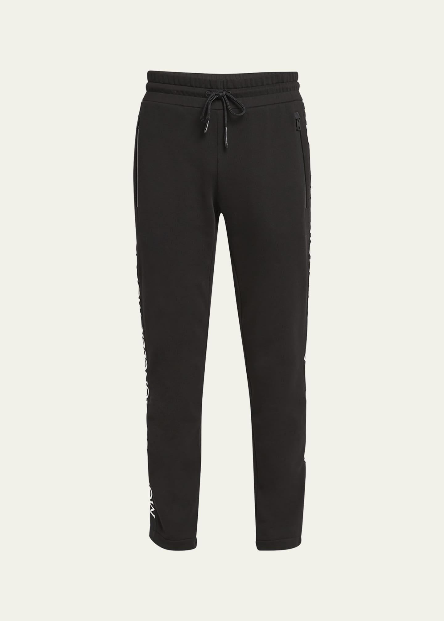 Moncler Men's Fleece Side-Logo Sweatpants - Bergdorf Goodman