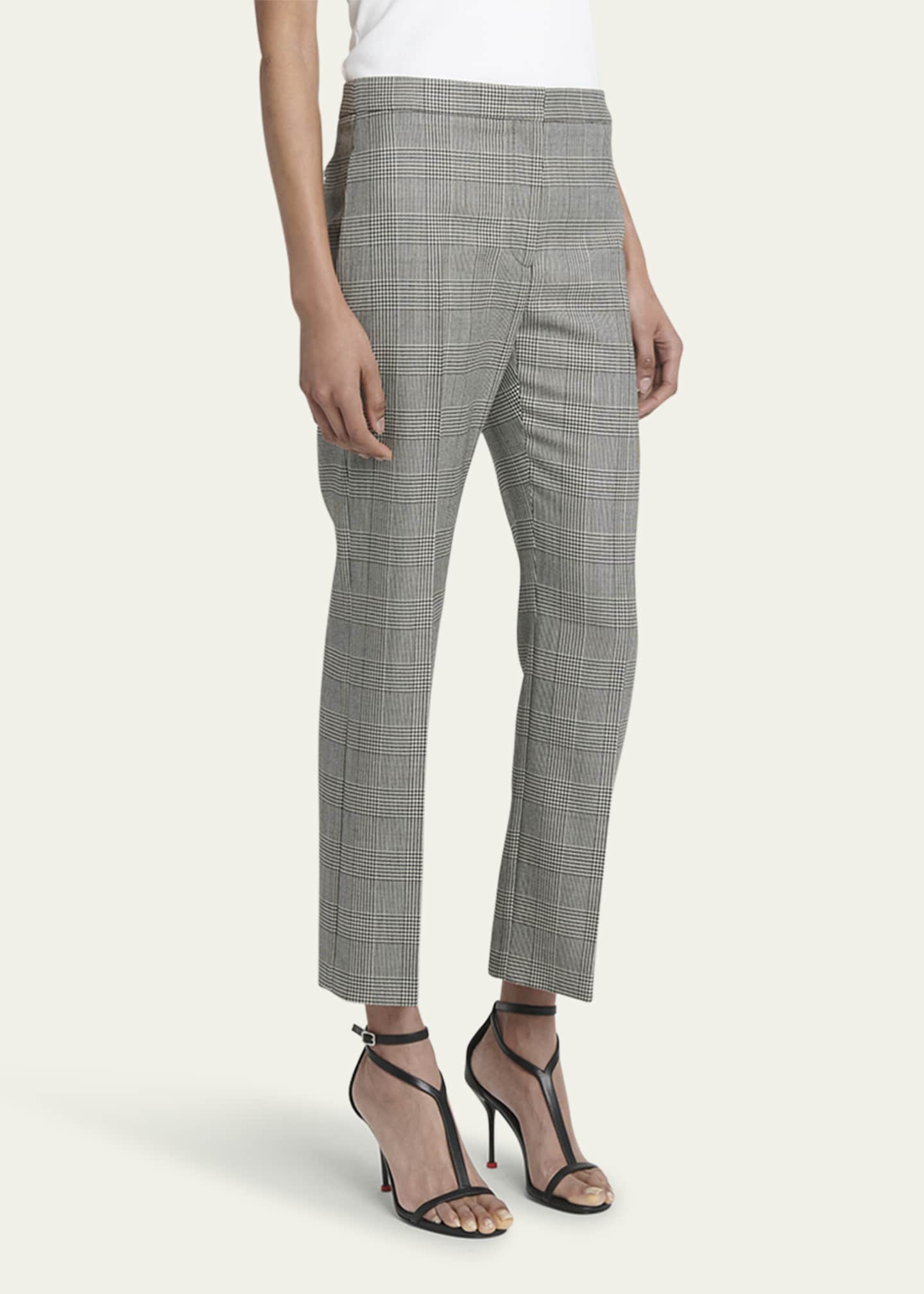 McQueen Prince of Wales Cropped Wool Trousers Image 4 of 5