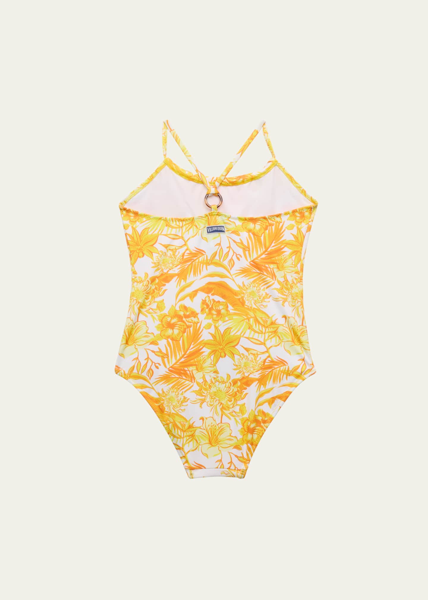 Vilebrequin Girl's Halter Tahiti Flower-Print One-Piece Swimsuit, Size 2-14 Image 2 of 3