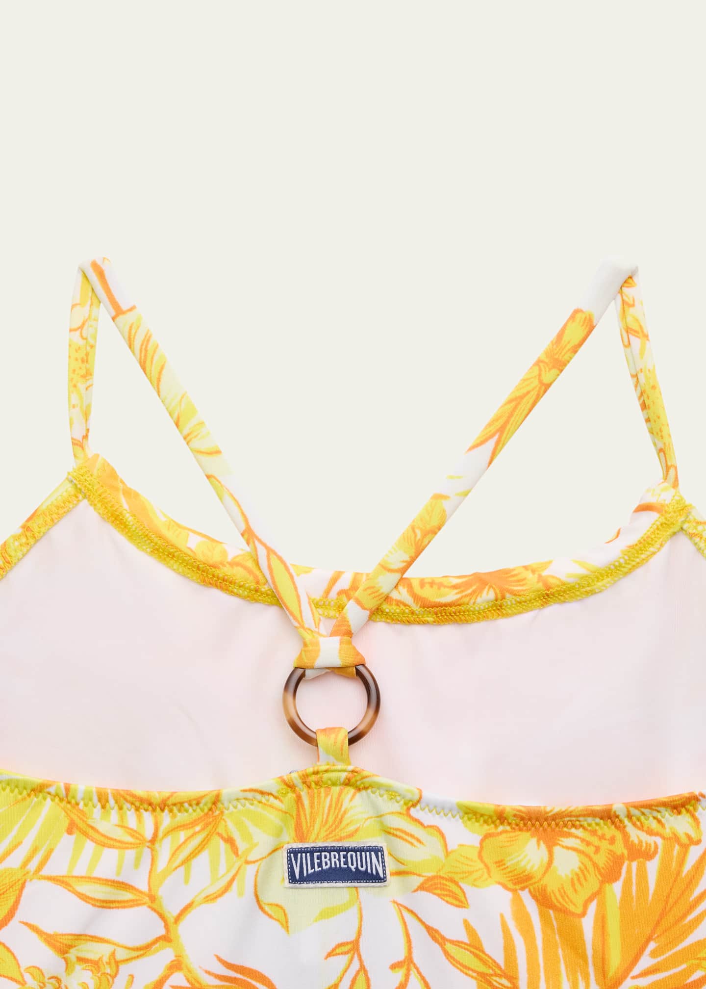 Vilebrequin Girl's Halter Tahiti Flower-Print One-Piece Swimsuit, Size 2-14 Image 3 of 3