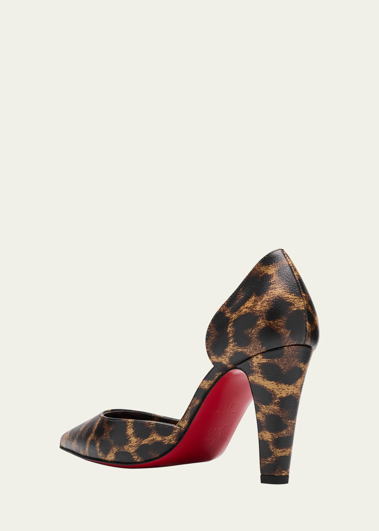 Christian Louboutin Women s Vibella Red Sole Leopard Print Leather Pumps