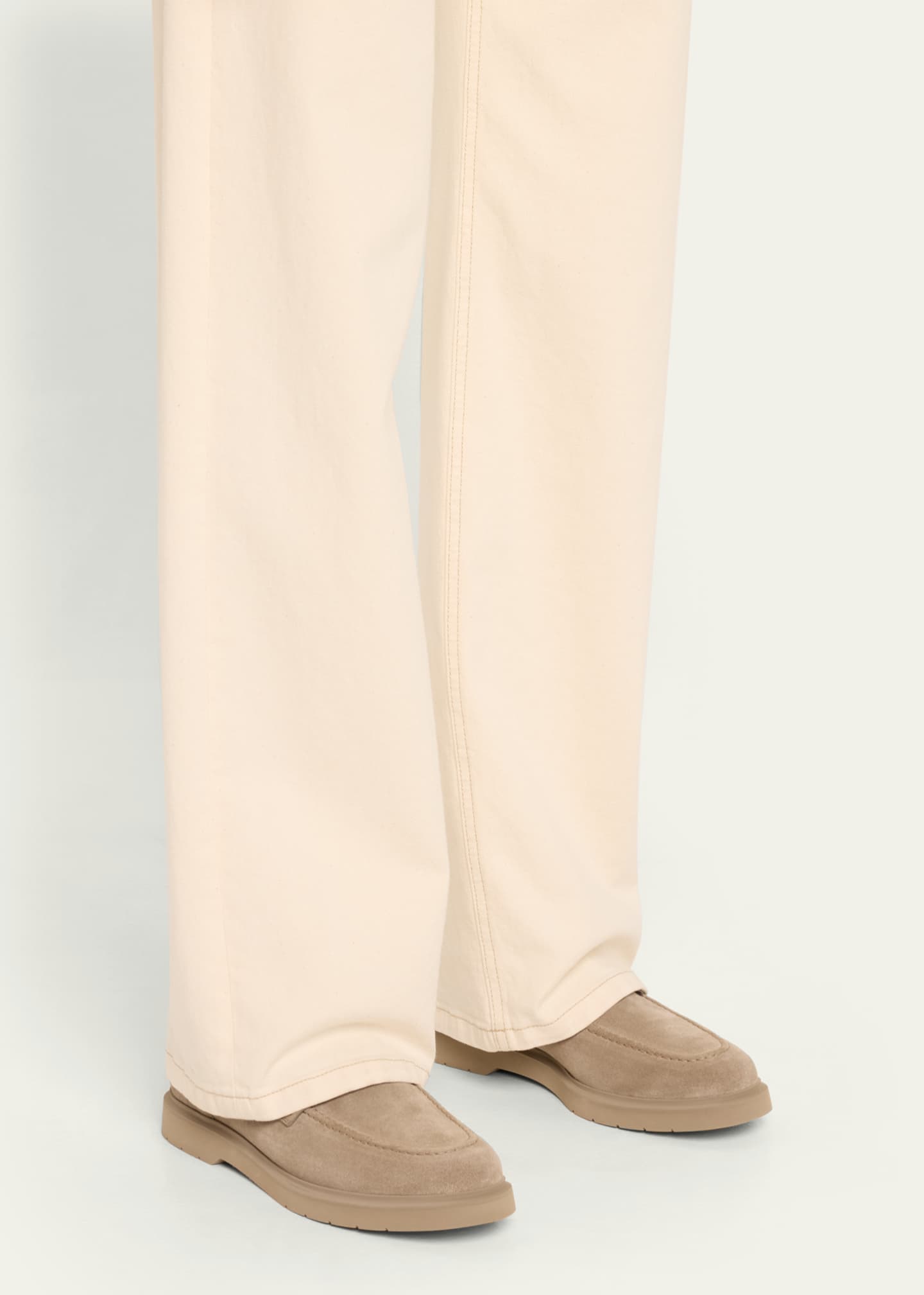 Brunello Cucinelli Suede Shearling Penny Loafers Image 2 of 6