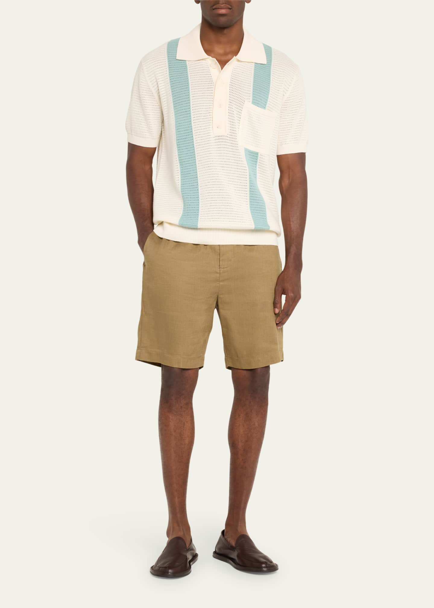 Frescobol Carioca Men's Felipe Linen Shorts Image 2 of 5