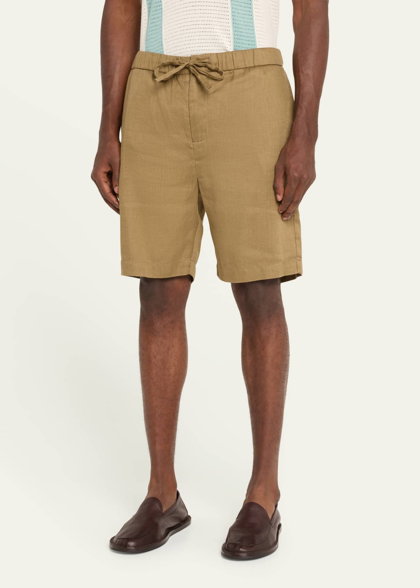 Frescobol Carioca Men's Felipe Linen Shorts Image 4 of 5