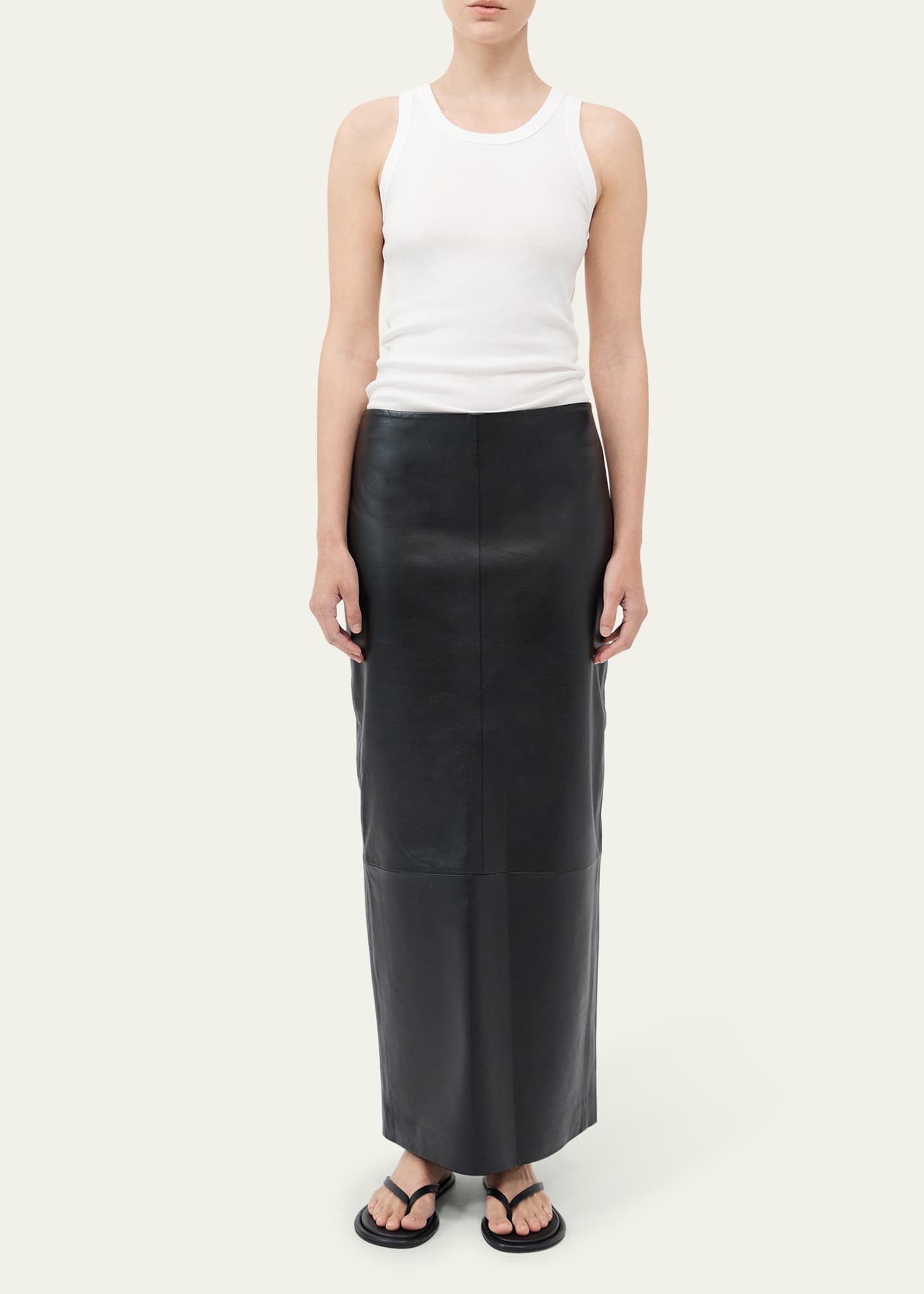 St. Agni Leather Column Skirt Image 2 of 4
