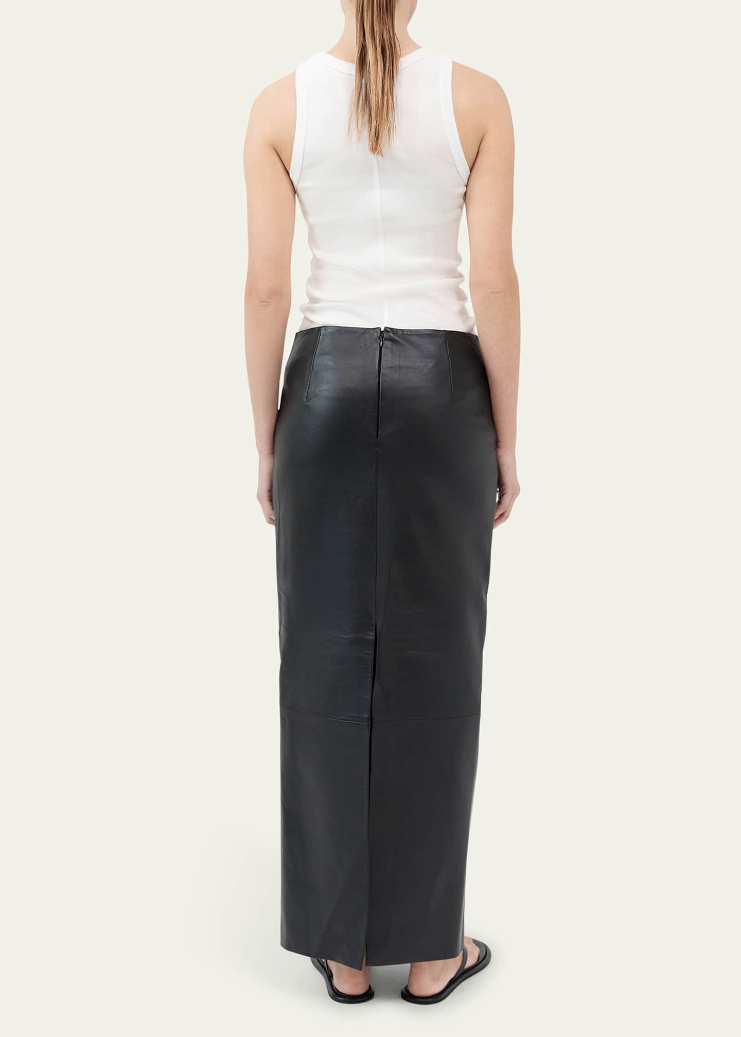 St. Agni Leather Column Skirt Image 3 of 4