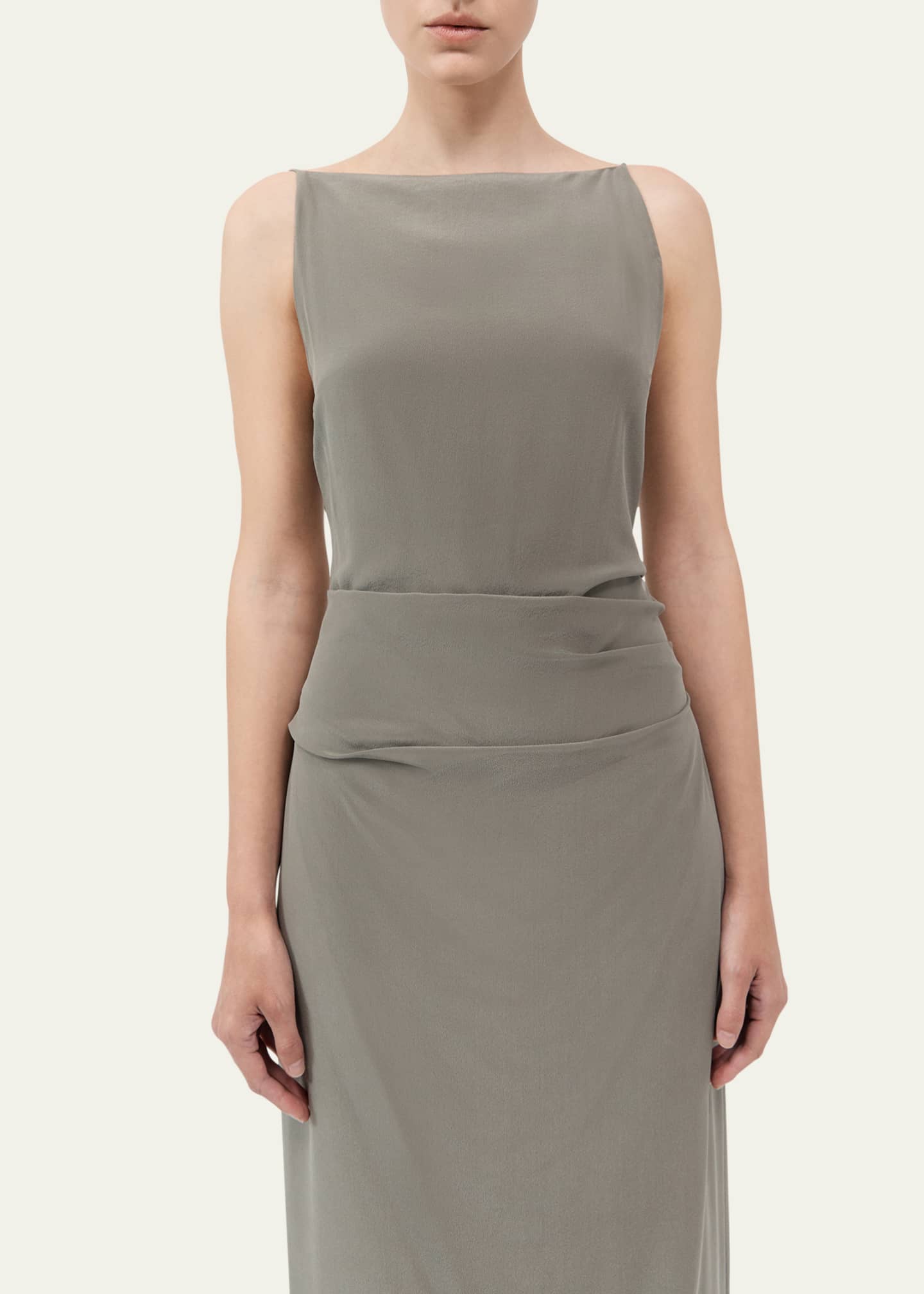 RIVIERA SIGNATURE HIGH-NECK SILK DRESS main image 1
