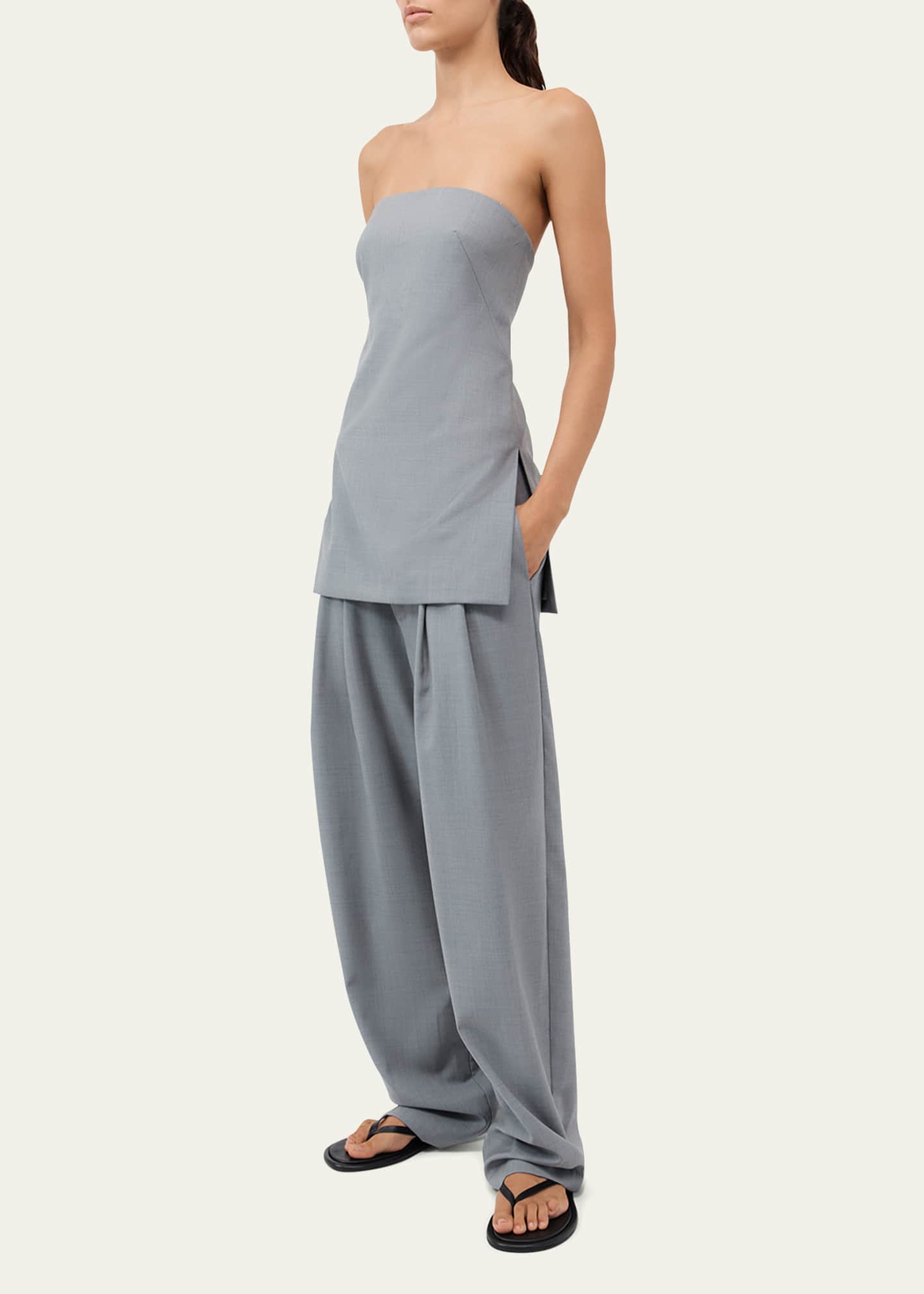 St. Agni Strapless Wool Column Tunic Top Image 4 of 5