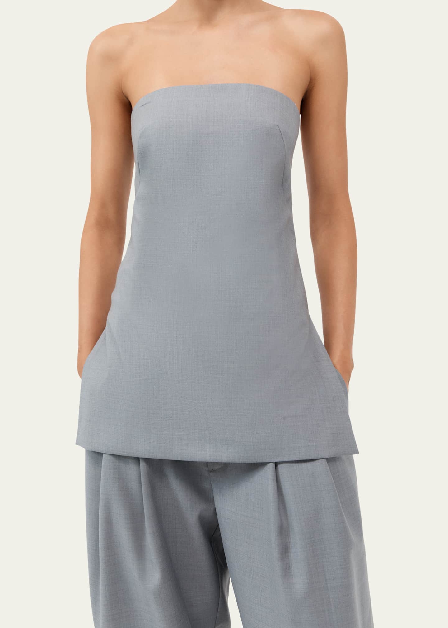 St. Agni Strapless Wool Column Tunic Top Image 5 of 5