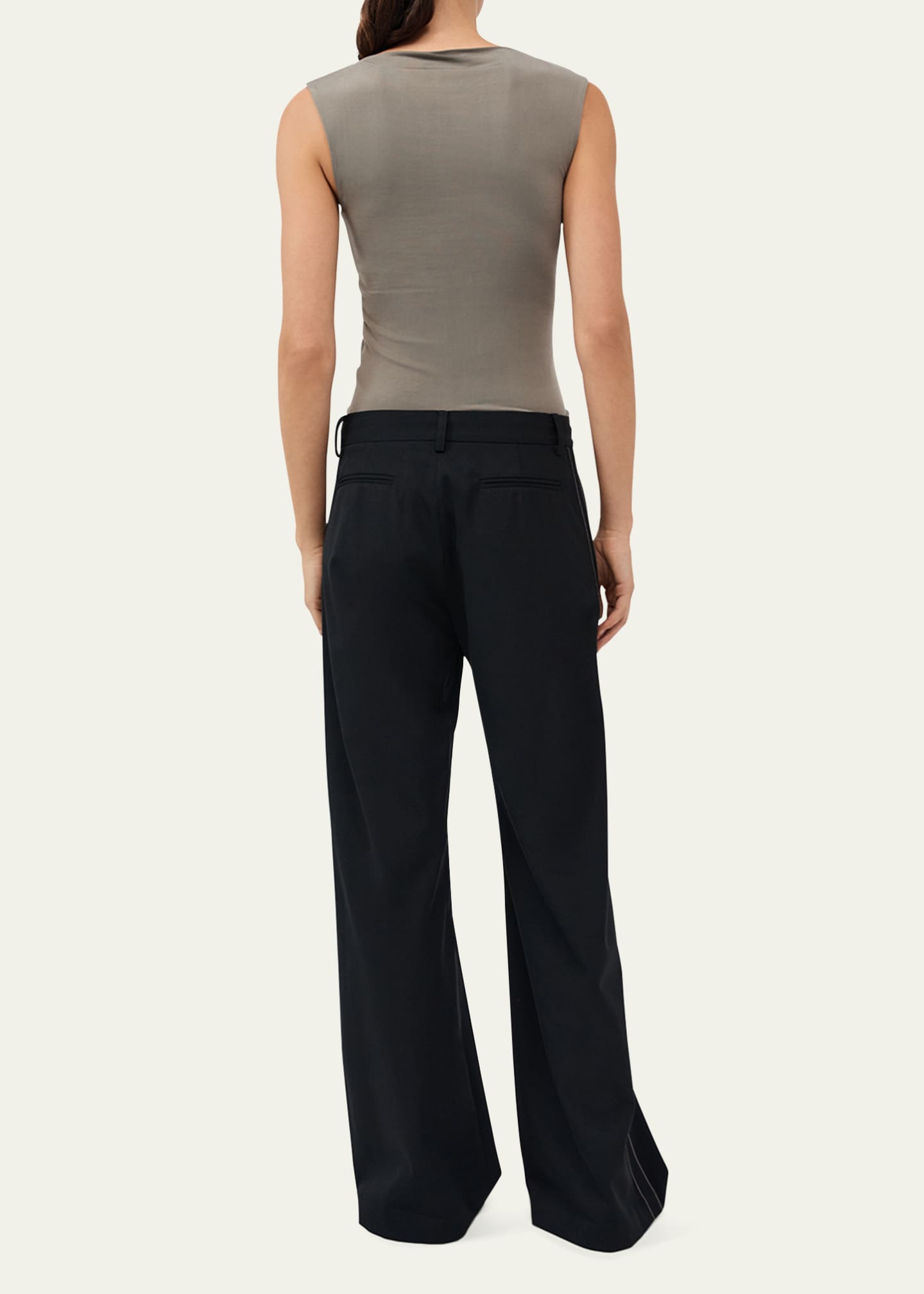 St. Agni Cupro Jersey High-Neck Top Image 3 of 4