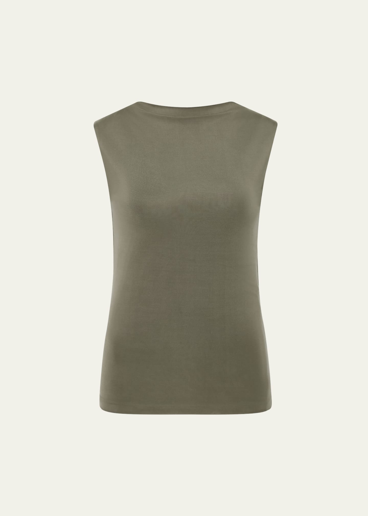 St. Agni Cupro Jersey High-Neck Top Image 1 of 4