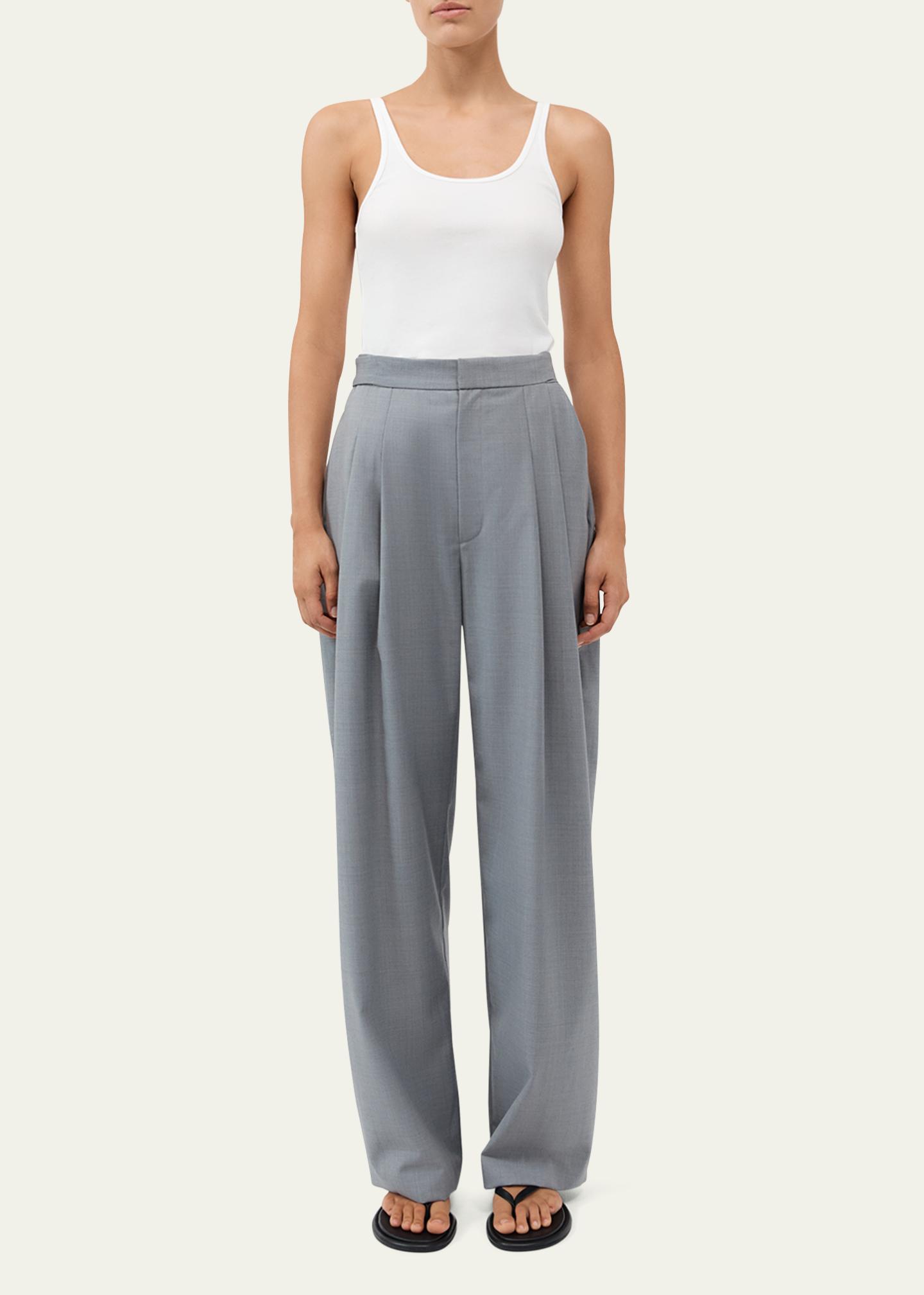 Pantalon Tailleur Femme Gunex Pour Bergdorf Goodman – Taille 2 En Laine Italienne