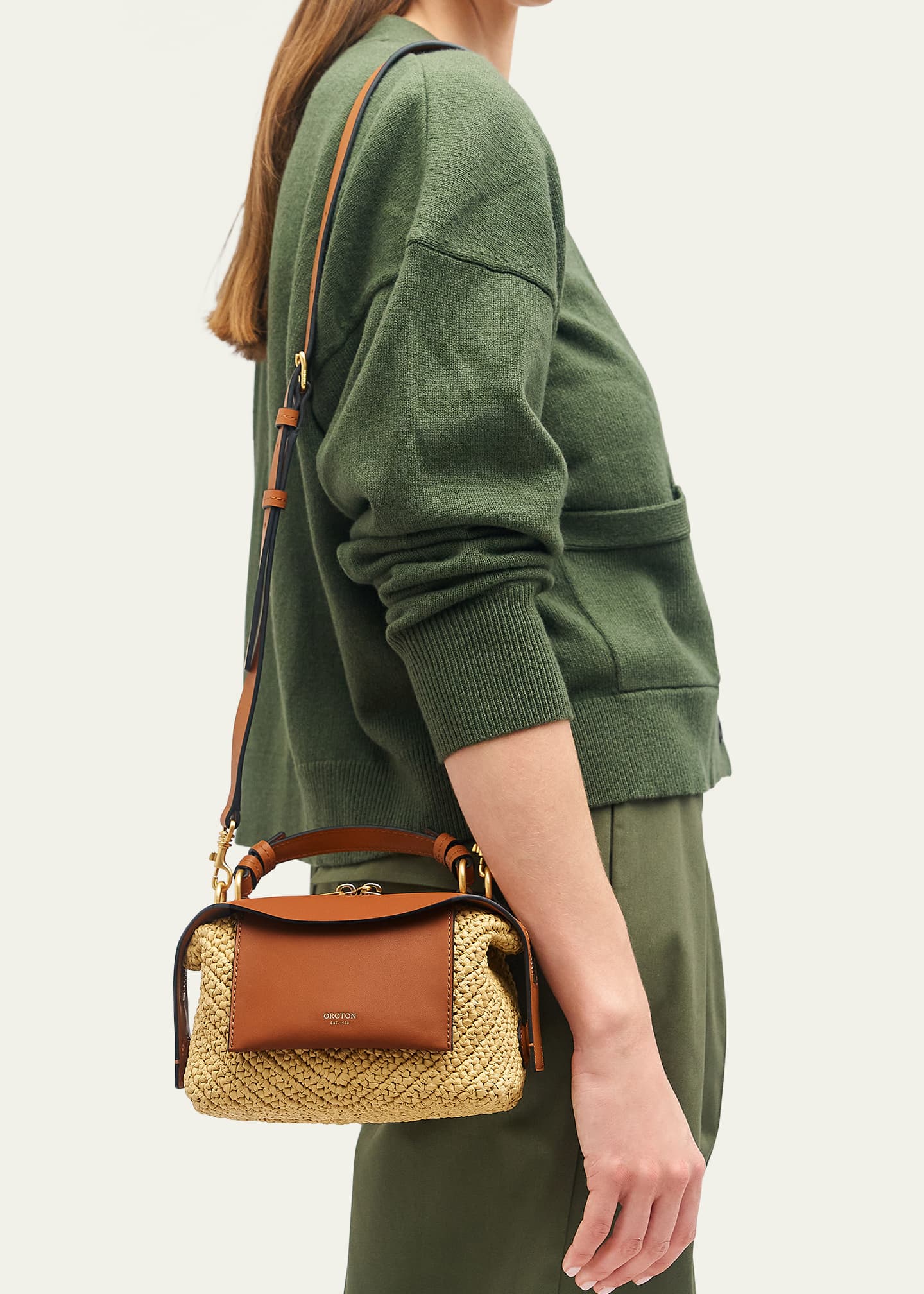 Oroton Mica Crochet Zip Crossbody Bag Bergdorf Goodman