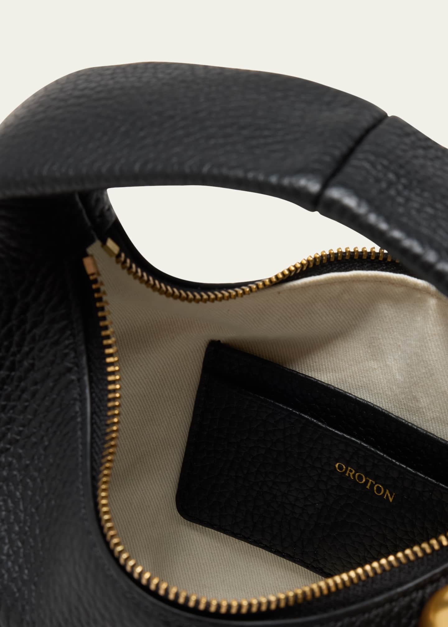 Oroton Clara Mini Zip Leather Top-Handle Bag Image 4 of 5
