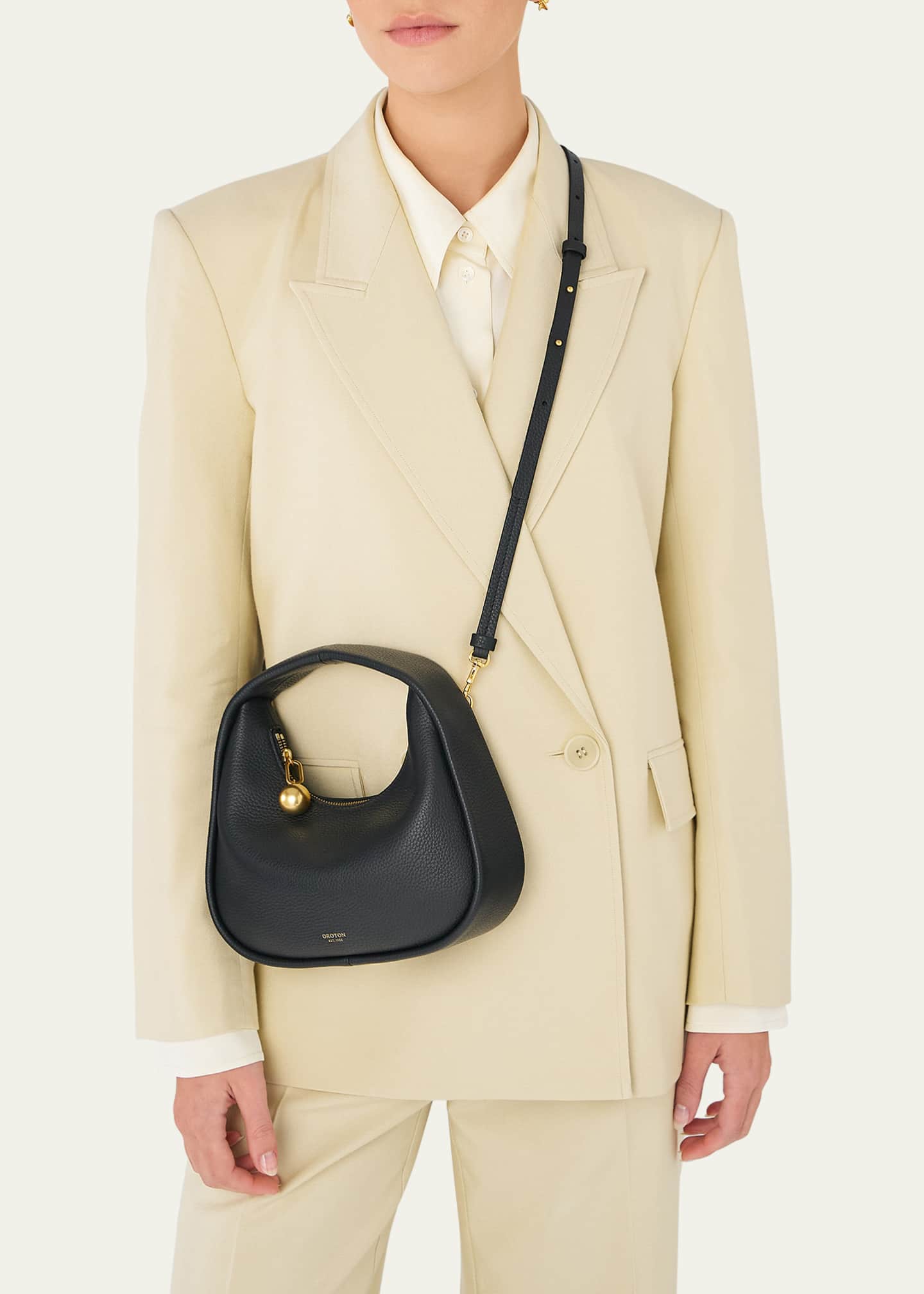 Oroton Clara Mini Zip Leather Top-Handle Bag Image 5 of 5