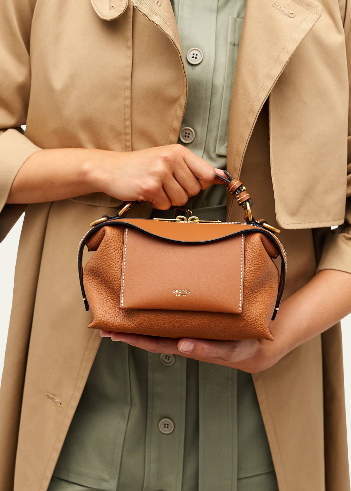 Oroton Mica Mini Zip Leather Crossbody Bag - Bergdorf Goodman