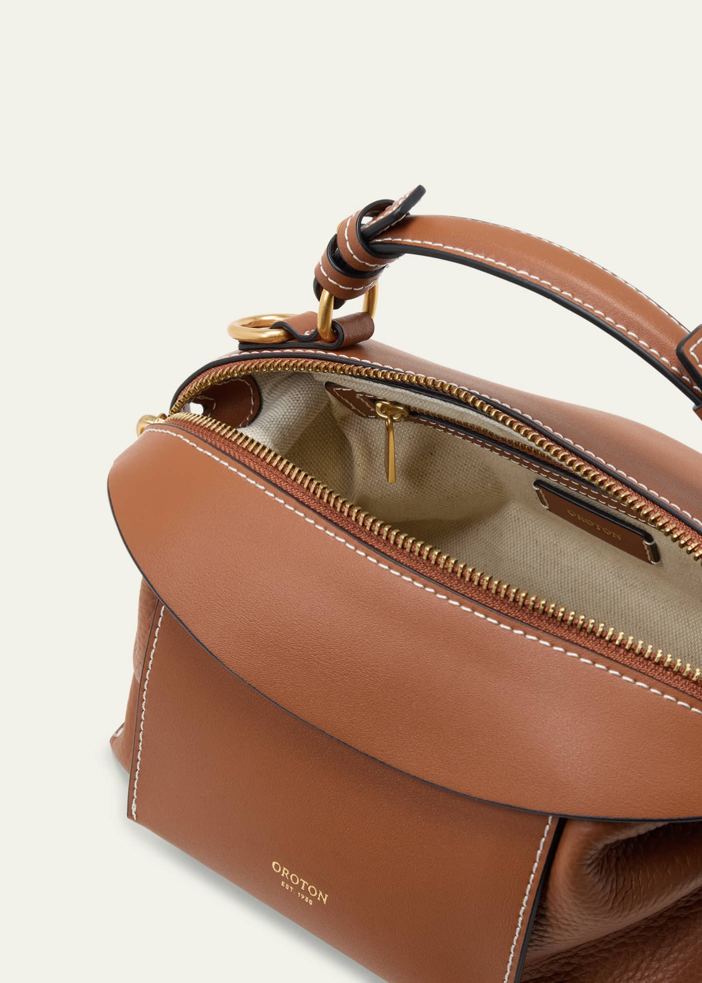Oroton Mica Mini Leather Top-Handle Bowler Bag - Bergdorf Goodman
