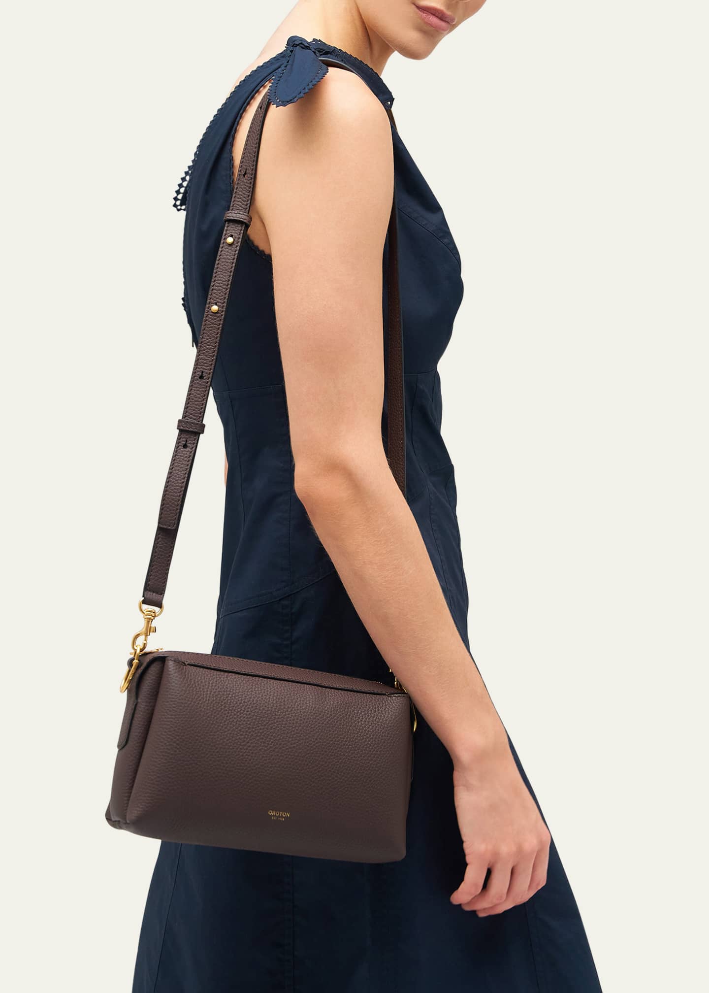 Oroton Alice Zip Leather Crossbody Bag Bergdorf Goodman