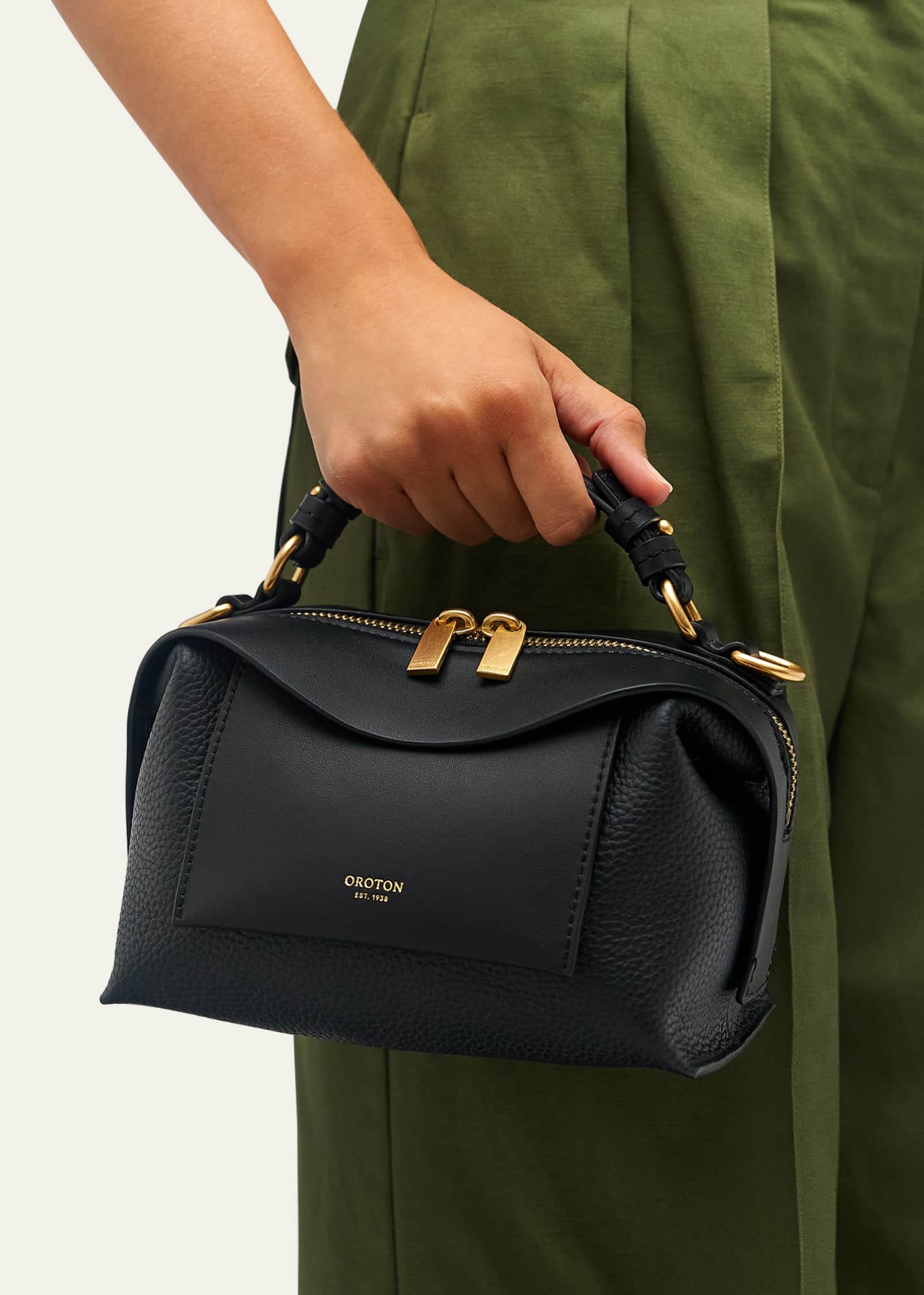 Oroton Mica Mini Zip Leather Crossbody Bag Image 2 of 3