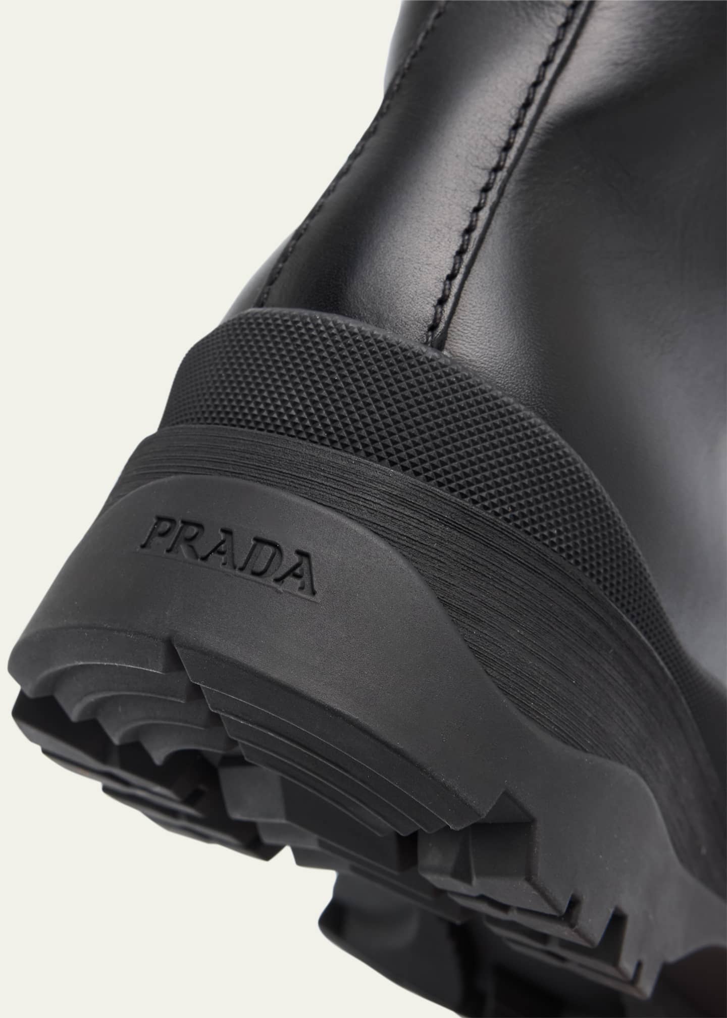 Prada Men's Brixxen Leather Lace-Up Boots Image 4 of 4
