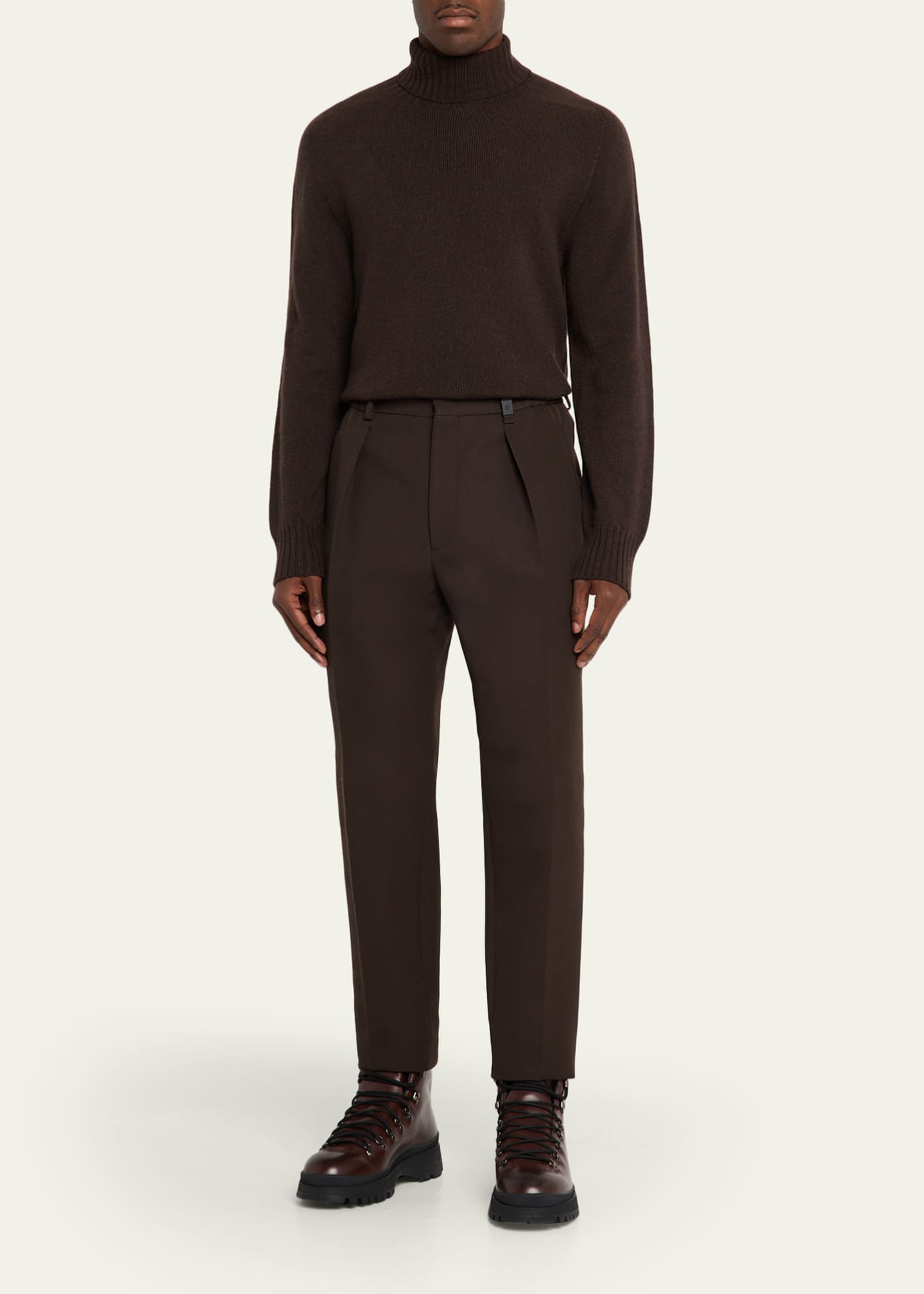 Prada Men's Brixxen Leather Lace-Up Boots - Bergdorf Goodman
