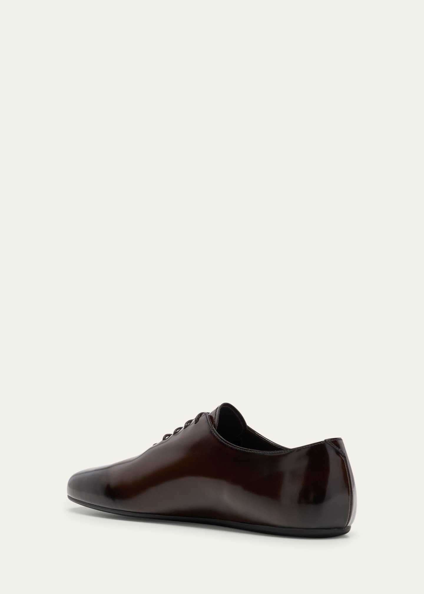 Prada Men's Analog Brushed Leather Oxfords Image 2 of 2