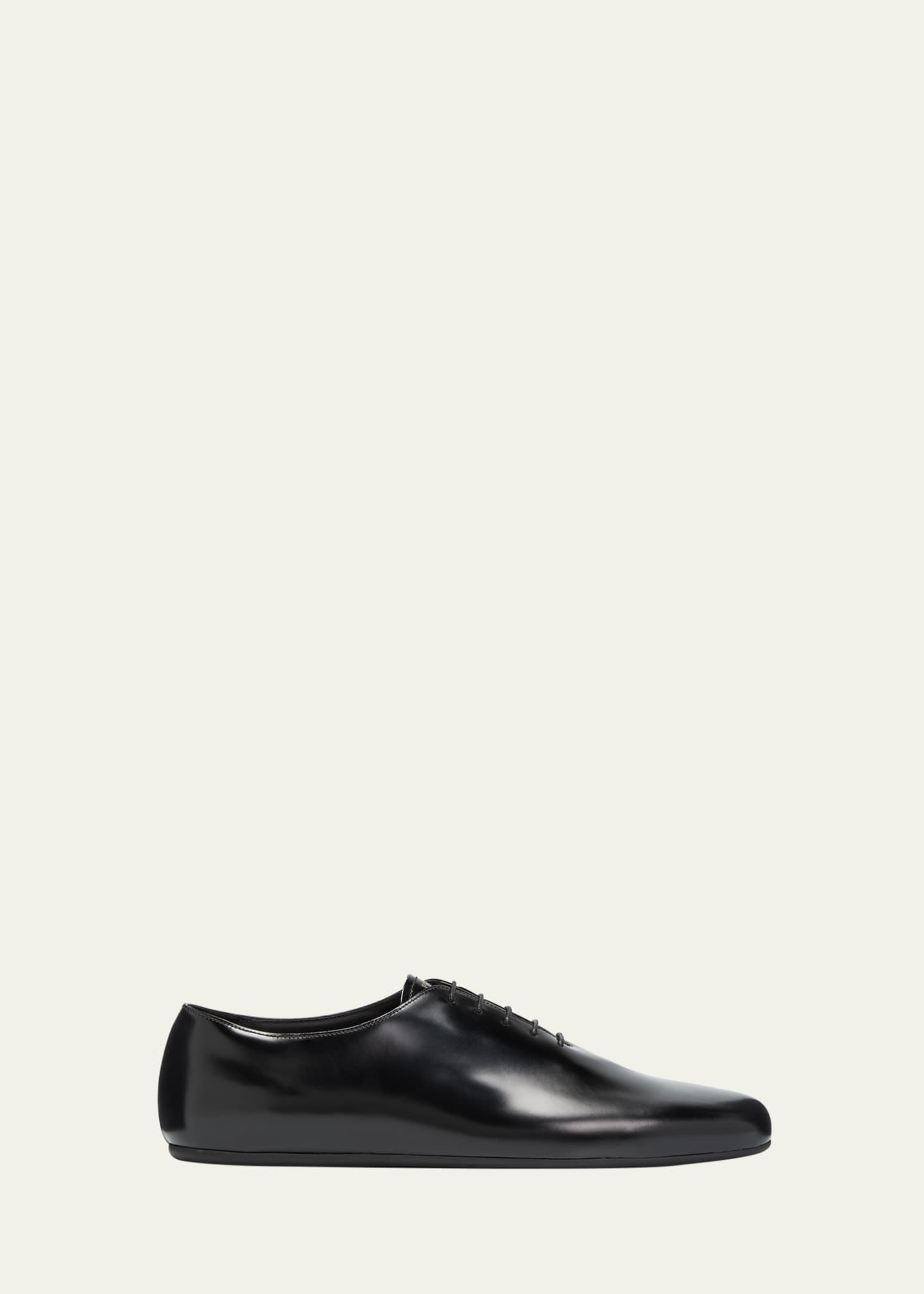 Prada Men's Analog Brushed Leather Oxfords Image 1 of 5