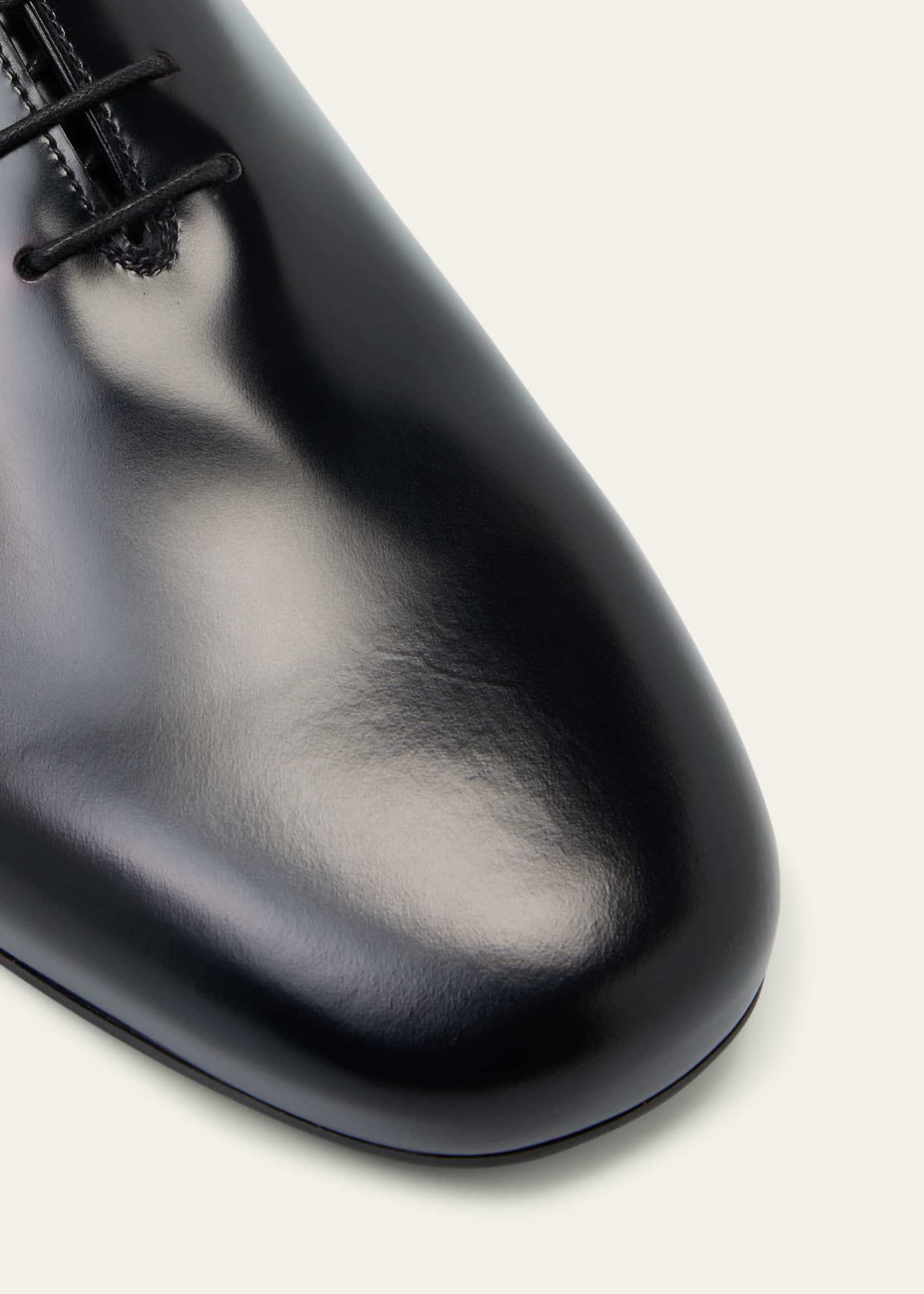 Prada Men's Analog Brushed Leather Oxfords Image 5 of 5