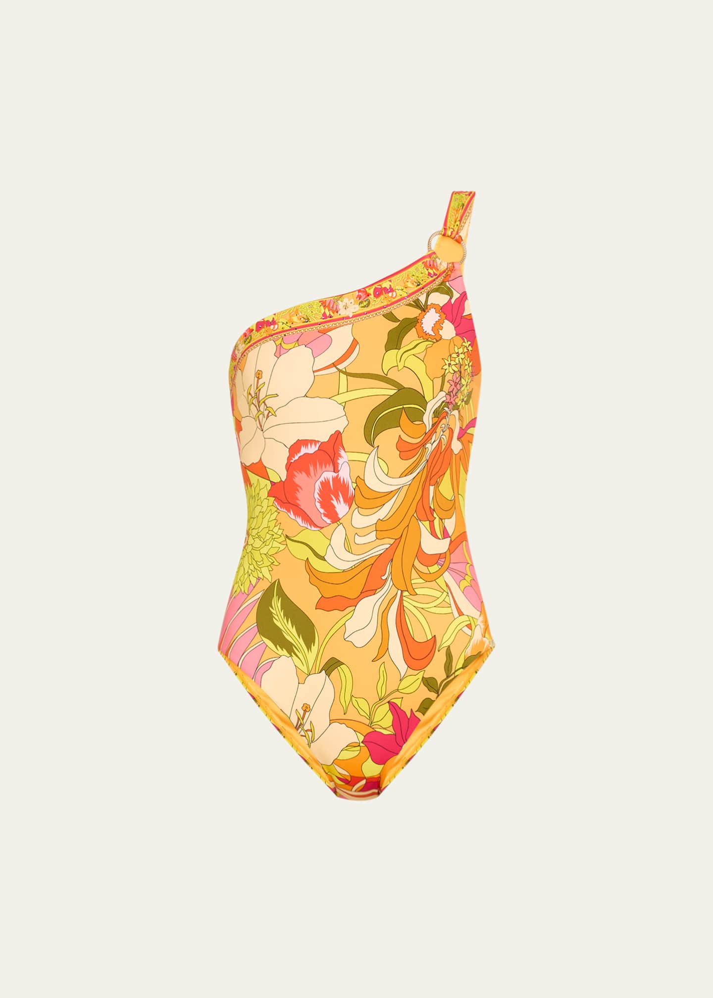 Camilla The Flower Child Society Asymmetric One-Piece Swimsuit Image 1 of 4