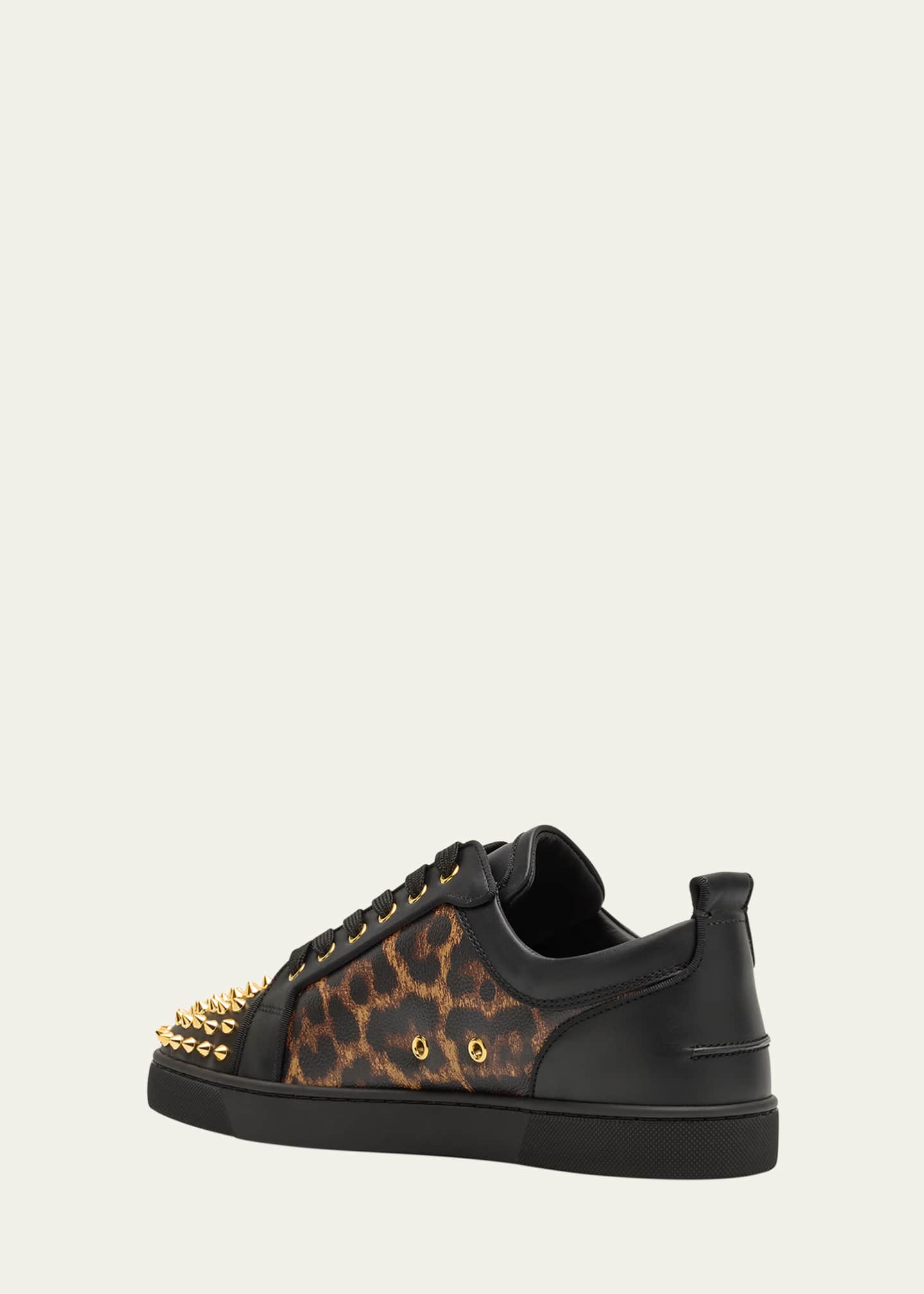Christian Louboutin Men's Louis Junior Spikes Orlato Low-Top Sneakers Image 2 of 3