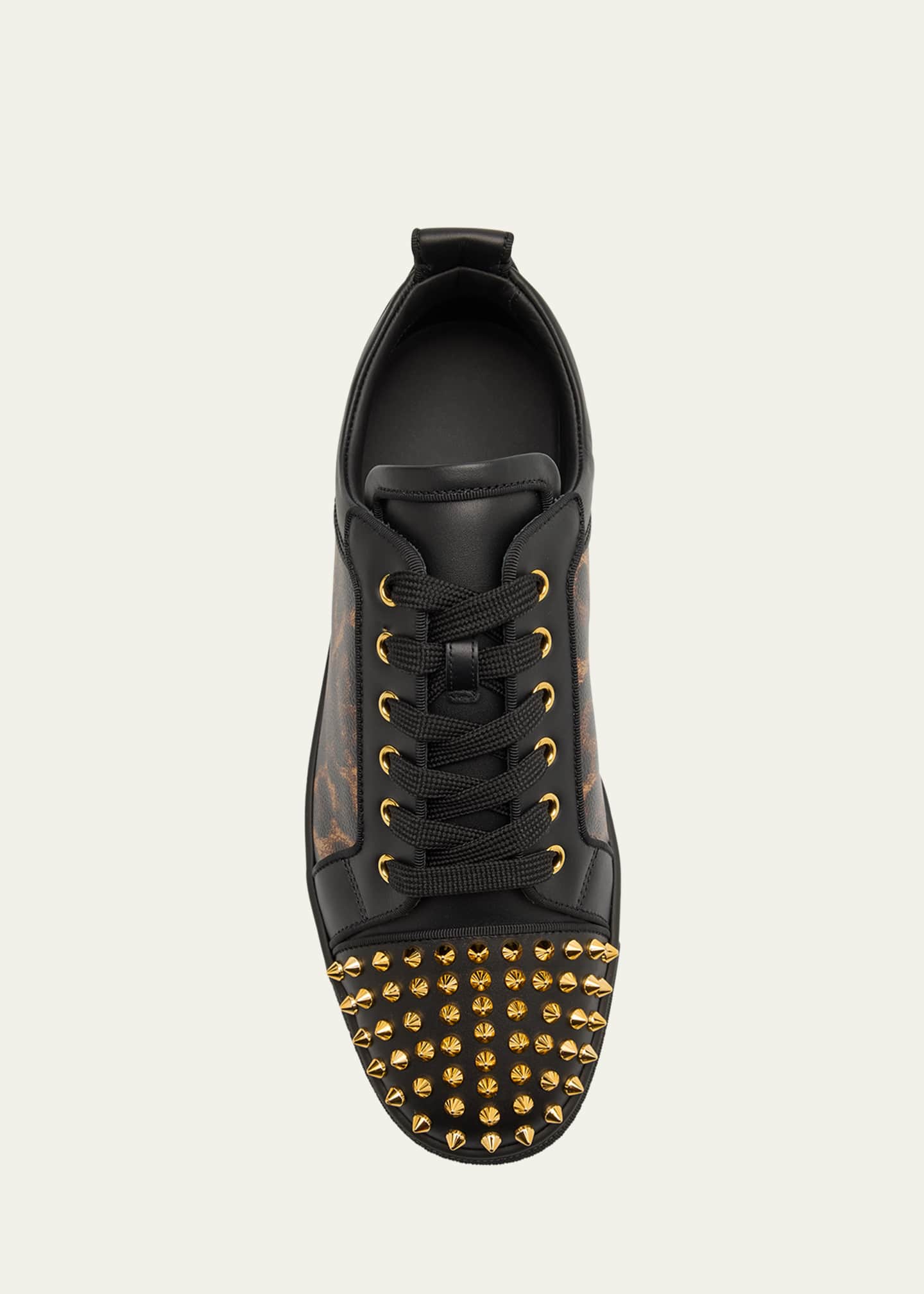 Christian Louboutin Men's Louis Junior Spikes Orlato Low-Top Sneakers Image 3 of 3