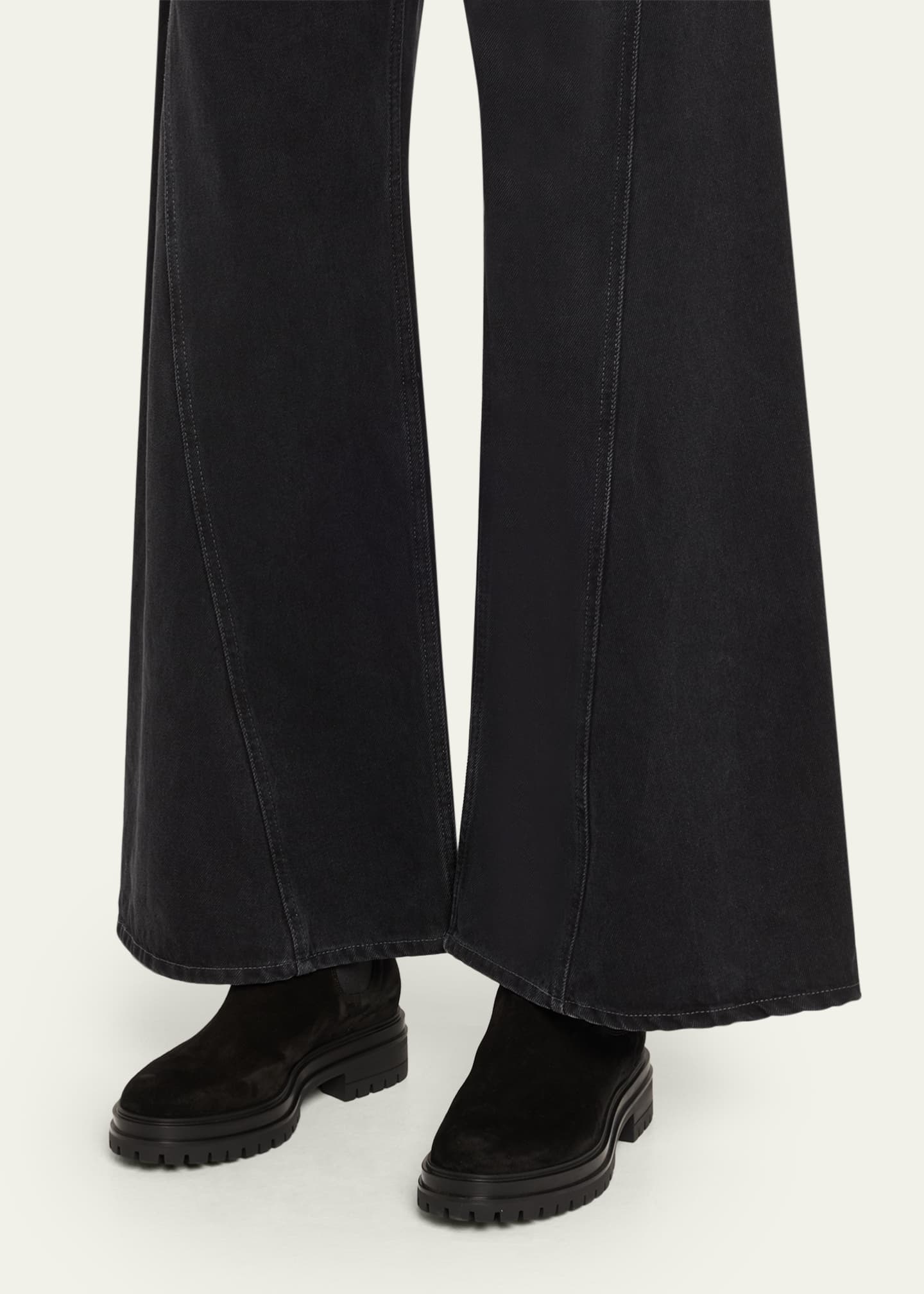Gianvito Rossi Chester Suede Lug-Sole Chelsea Ankle Boots
