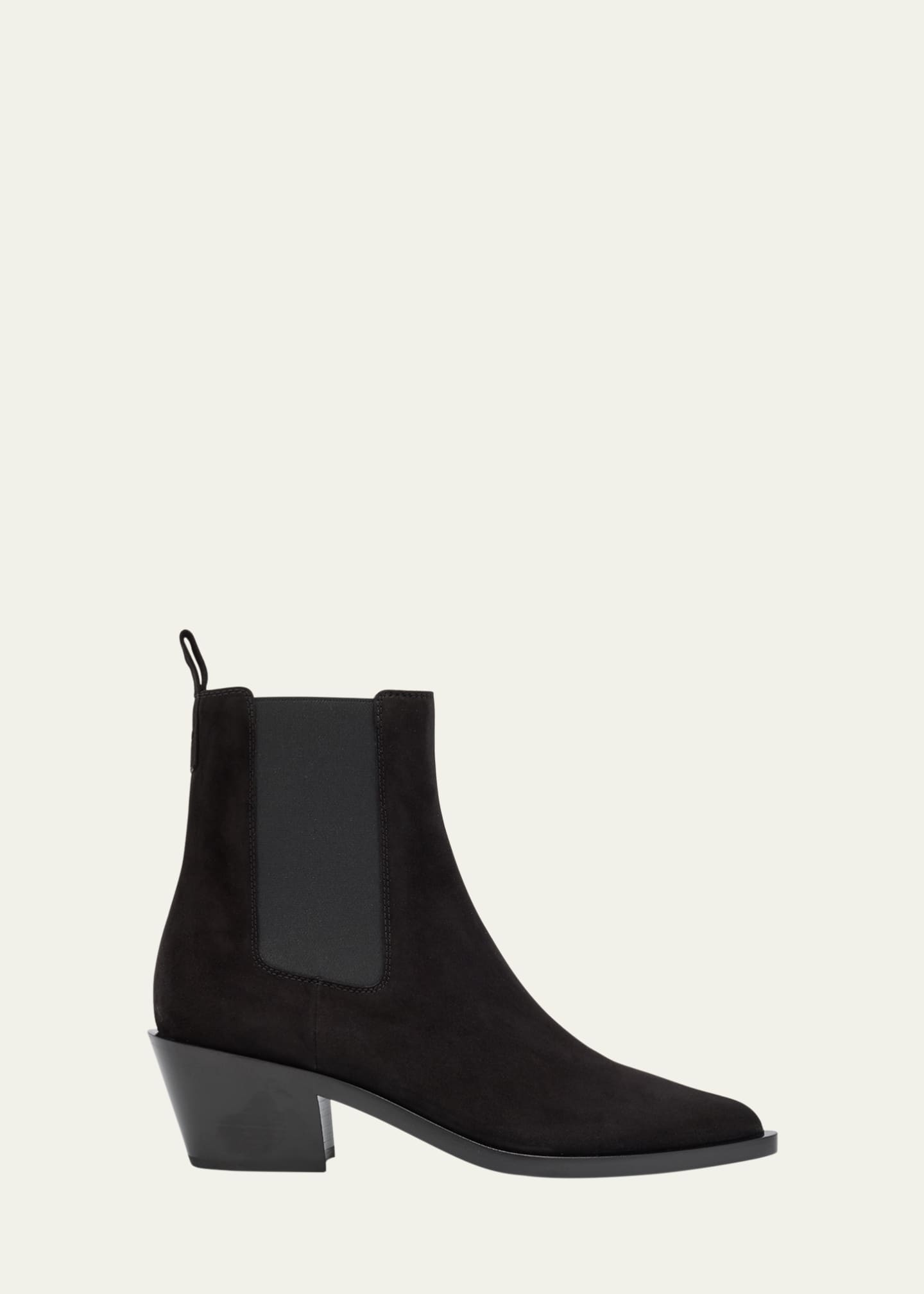 Gianvito Rossi Wylie Suede Western Chelsea Booties Image 1 of 5