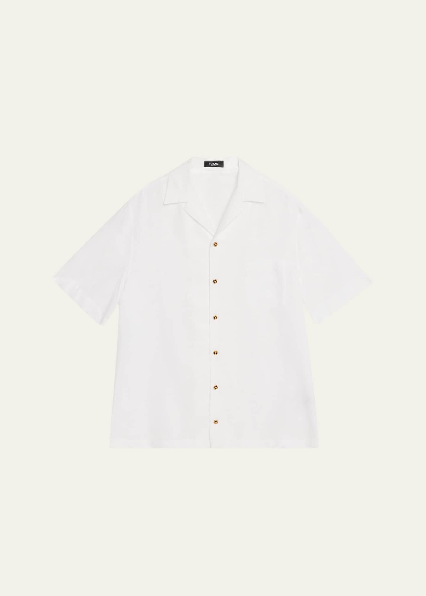 Versace Men's Barocco Jacquard Camp Shirt Image 1 of 5