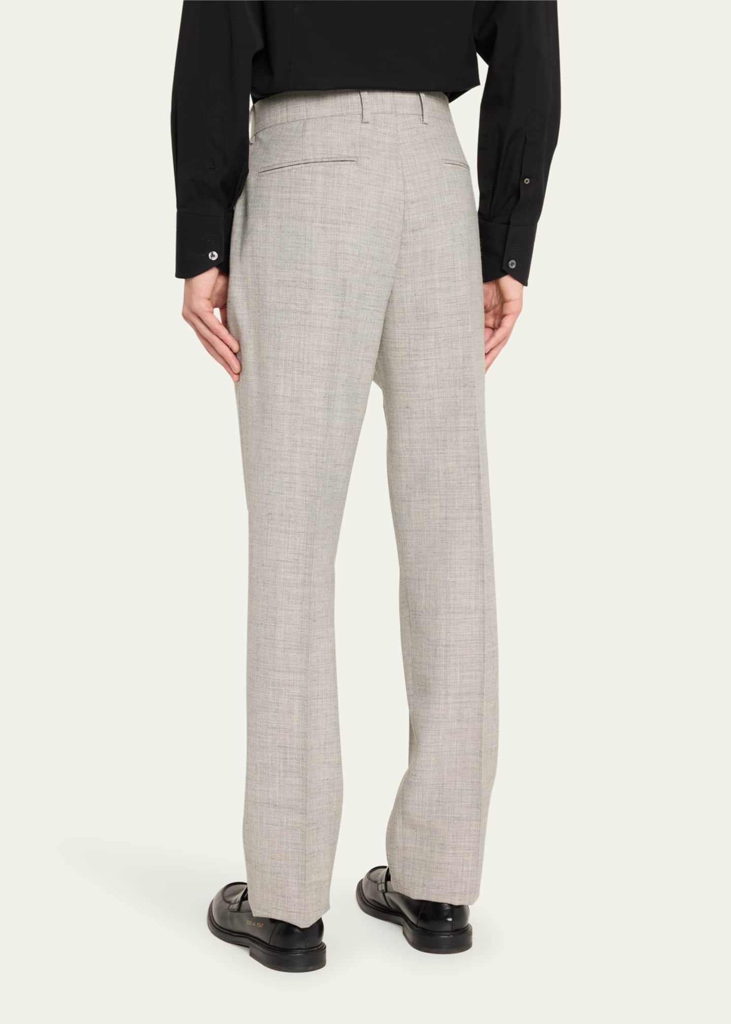 Versace Men's Melange Wool-Blend Pants Image 3 of 5