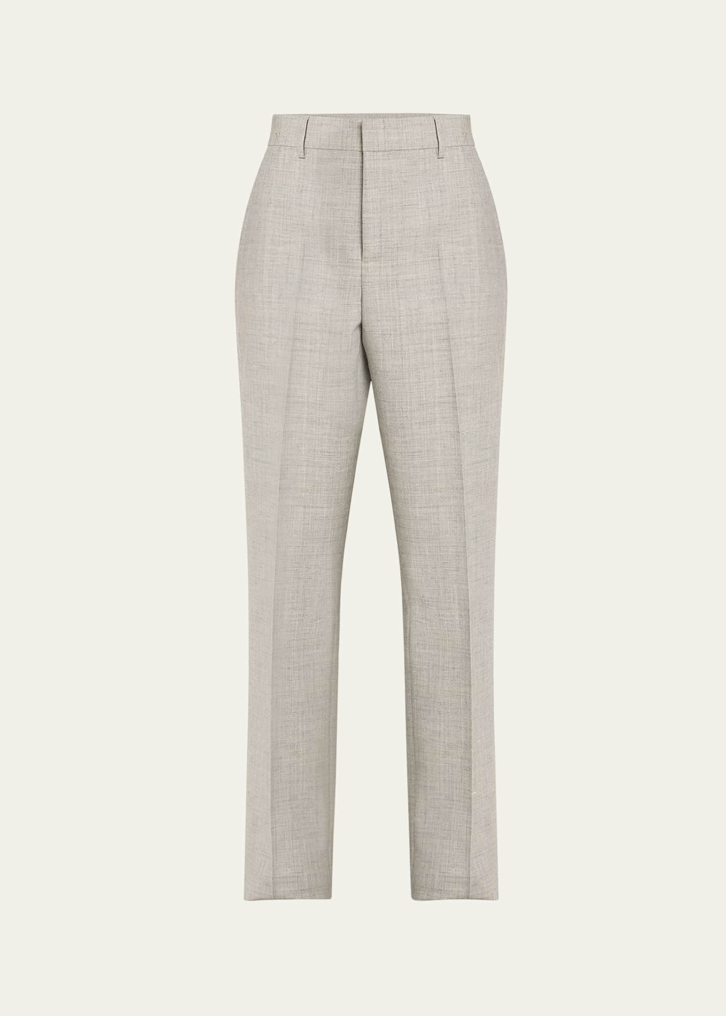 Versace Men's Melange Wool-Blend Pants Image 1 of 5