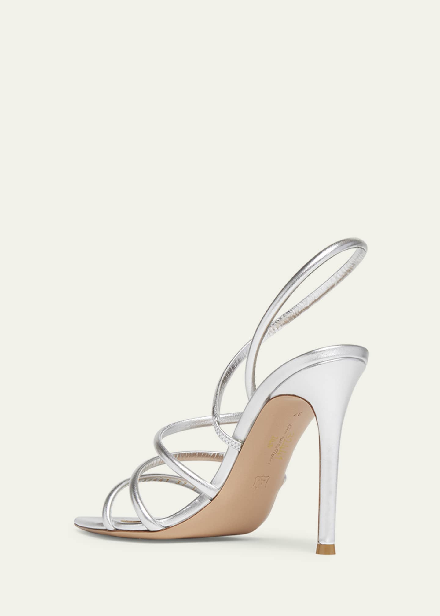 Gianvito Rossi Metallic Leather Strappy Sandals - Bergdorf